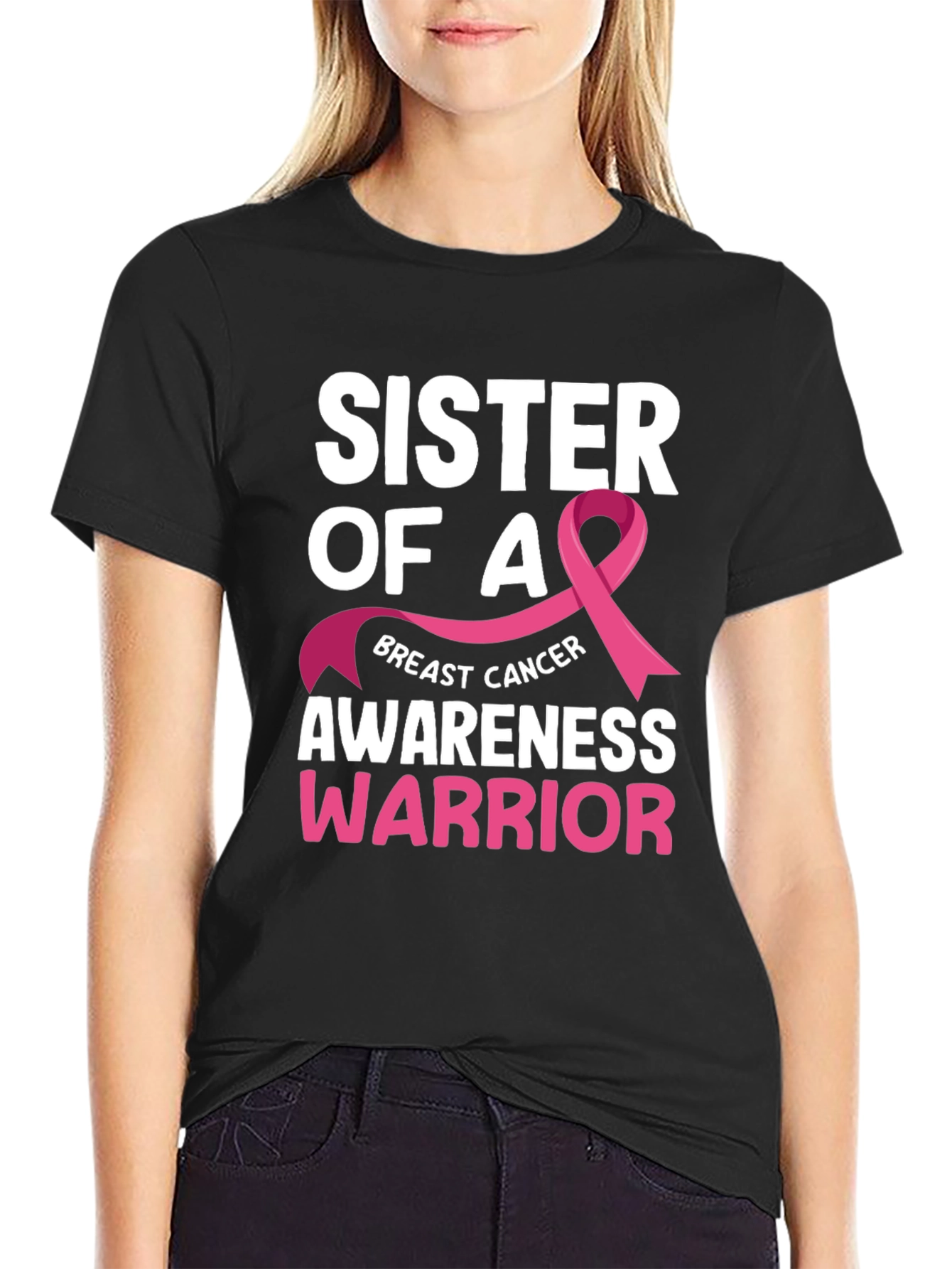 Sister of a Breast Cancer Awareness Warrior T-Shirt