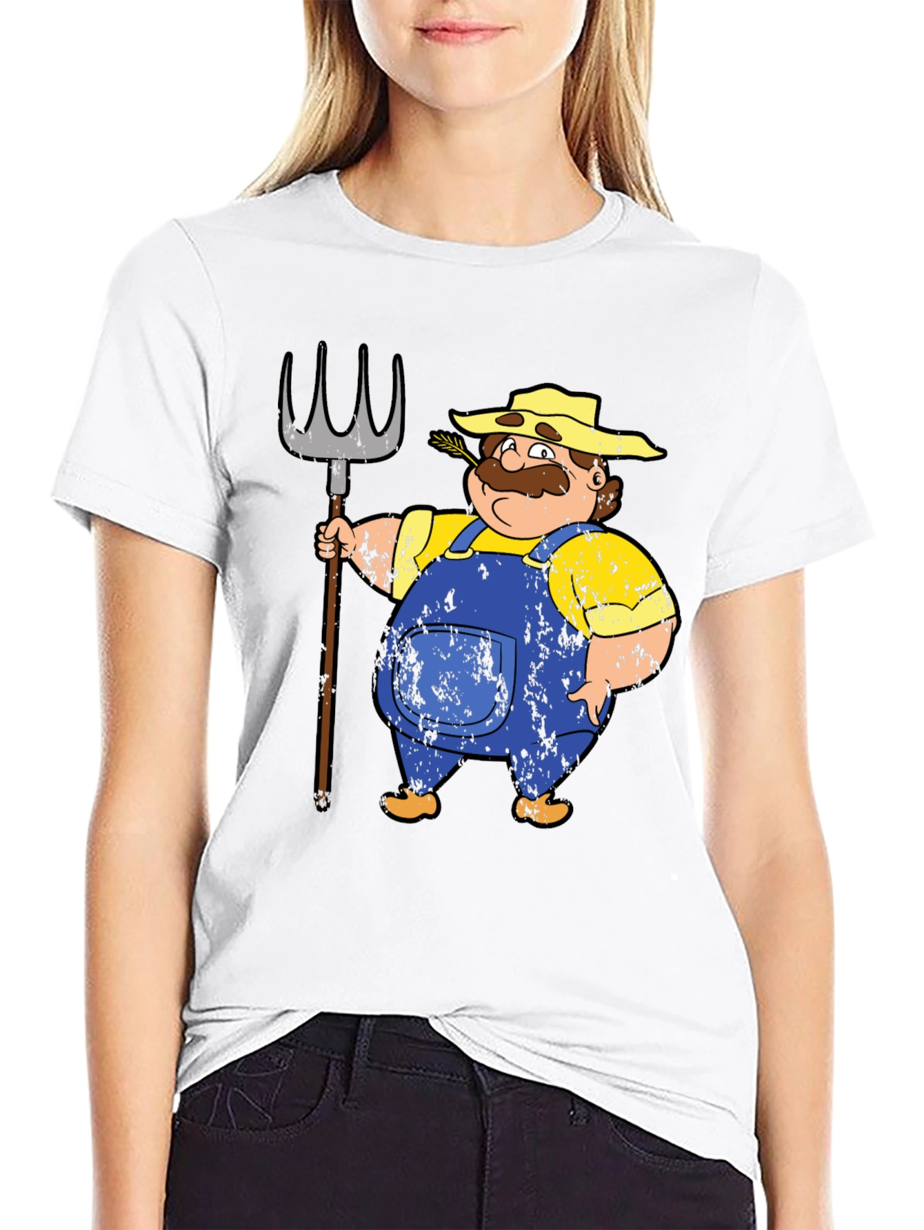 Farmer Cartoon T-Shirt - Mens Graphic Tee