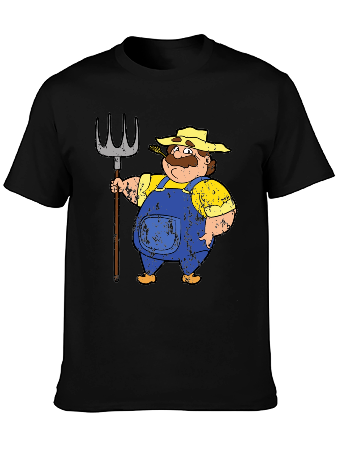 Farmer Cartoon T-Shirt - Mens Graphic Tee