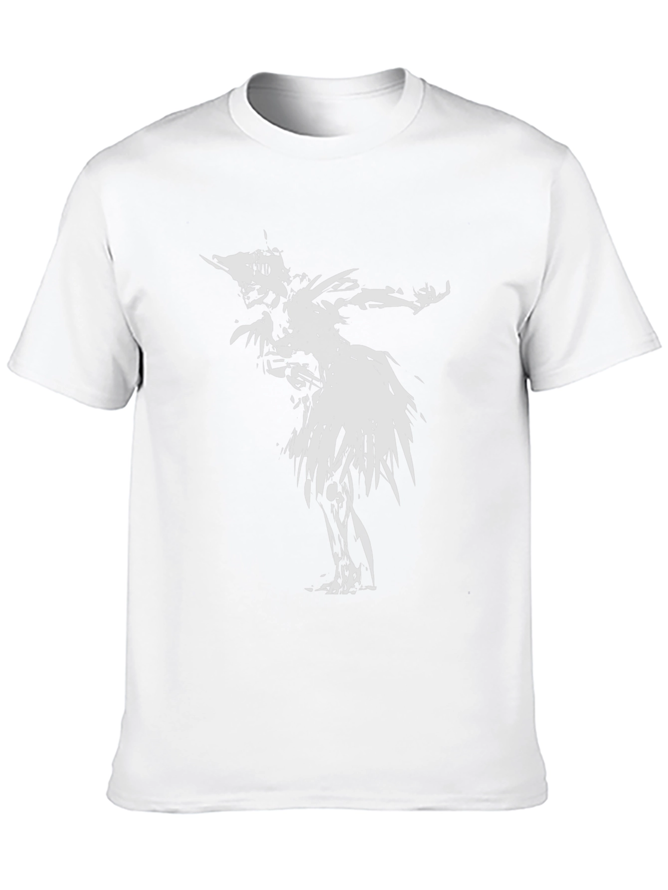 Abstract Graphic Print Black Crew Neck T-Shirt