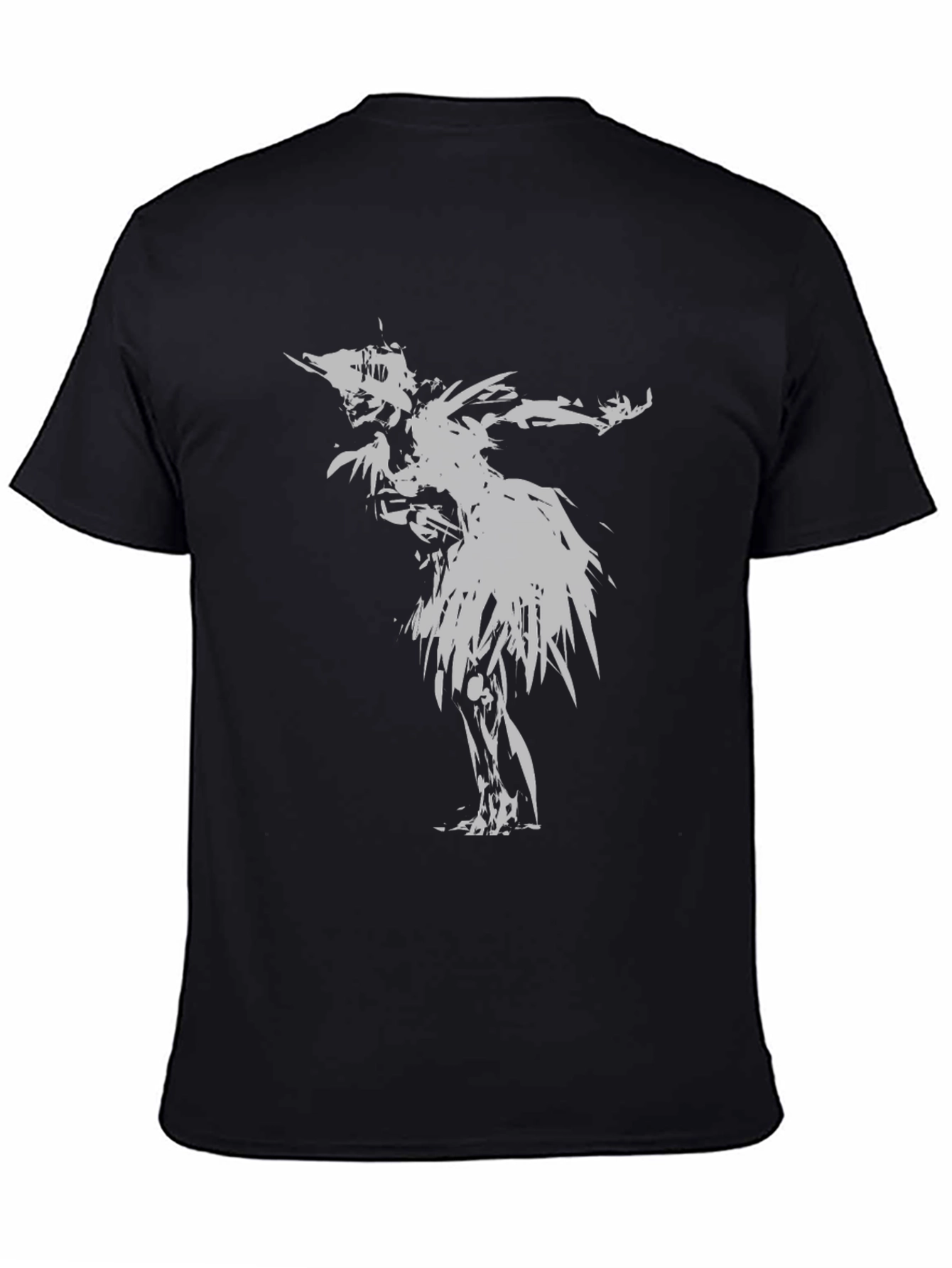 Abstract Graphic Print Black Crew Neck T-Shirt