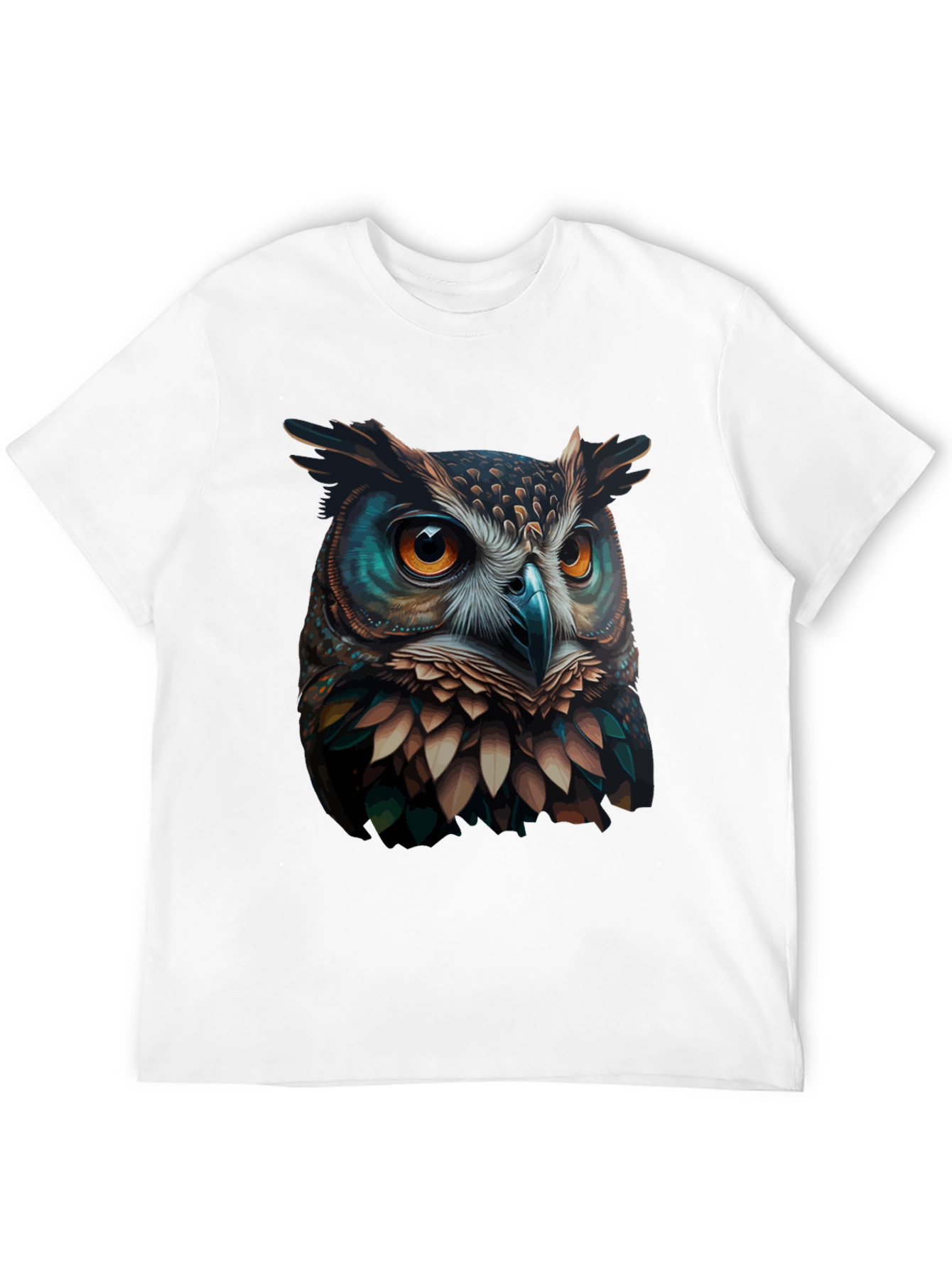 Owl Graphic Print Tee - Mens Black T-Shirt