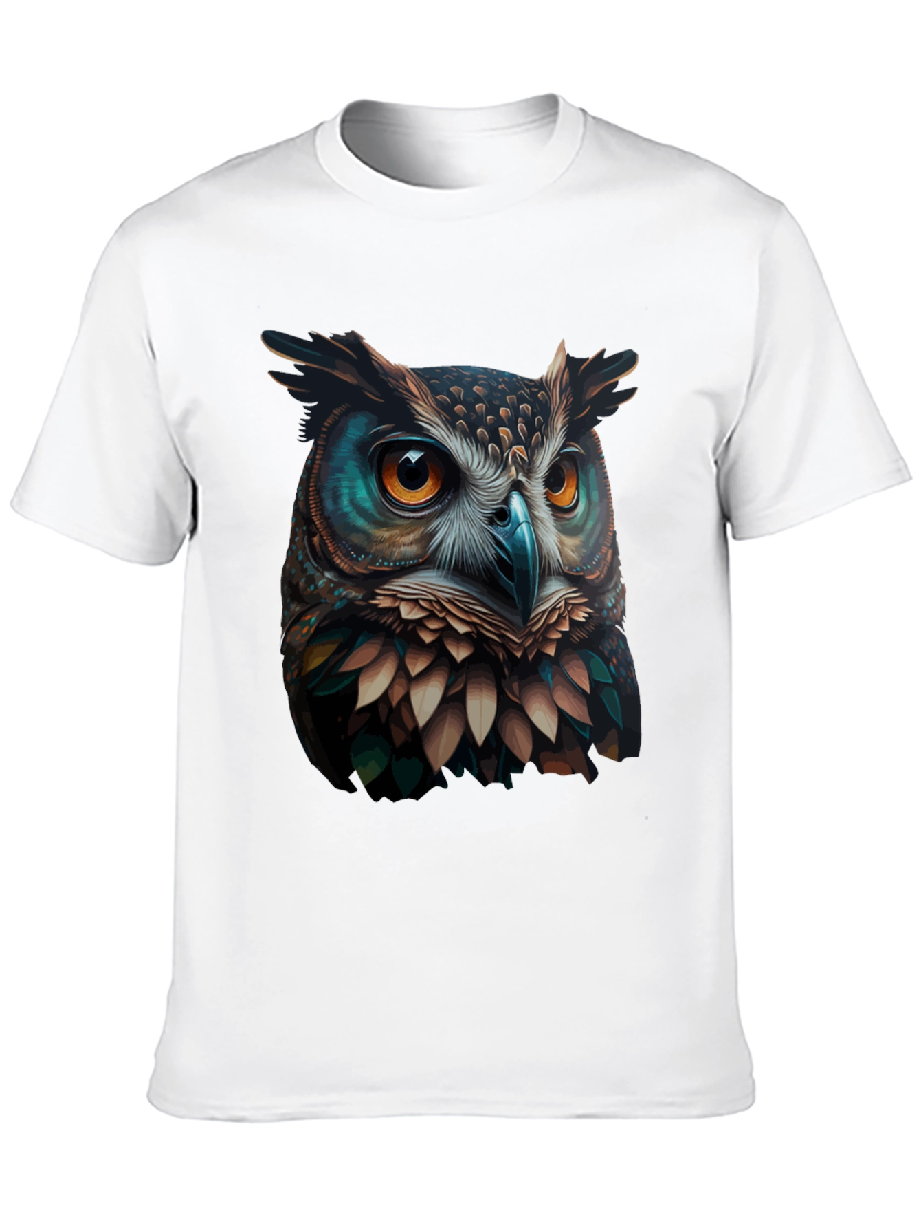 Owl Graphic Print Tee - Mens Black T-Shirt