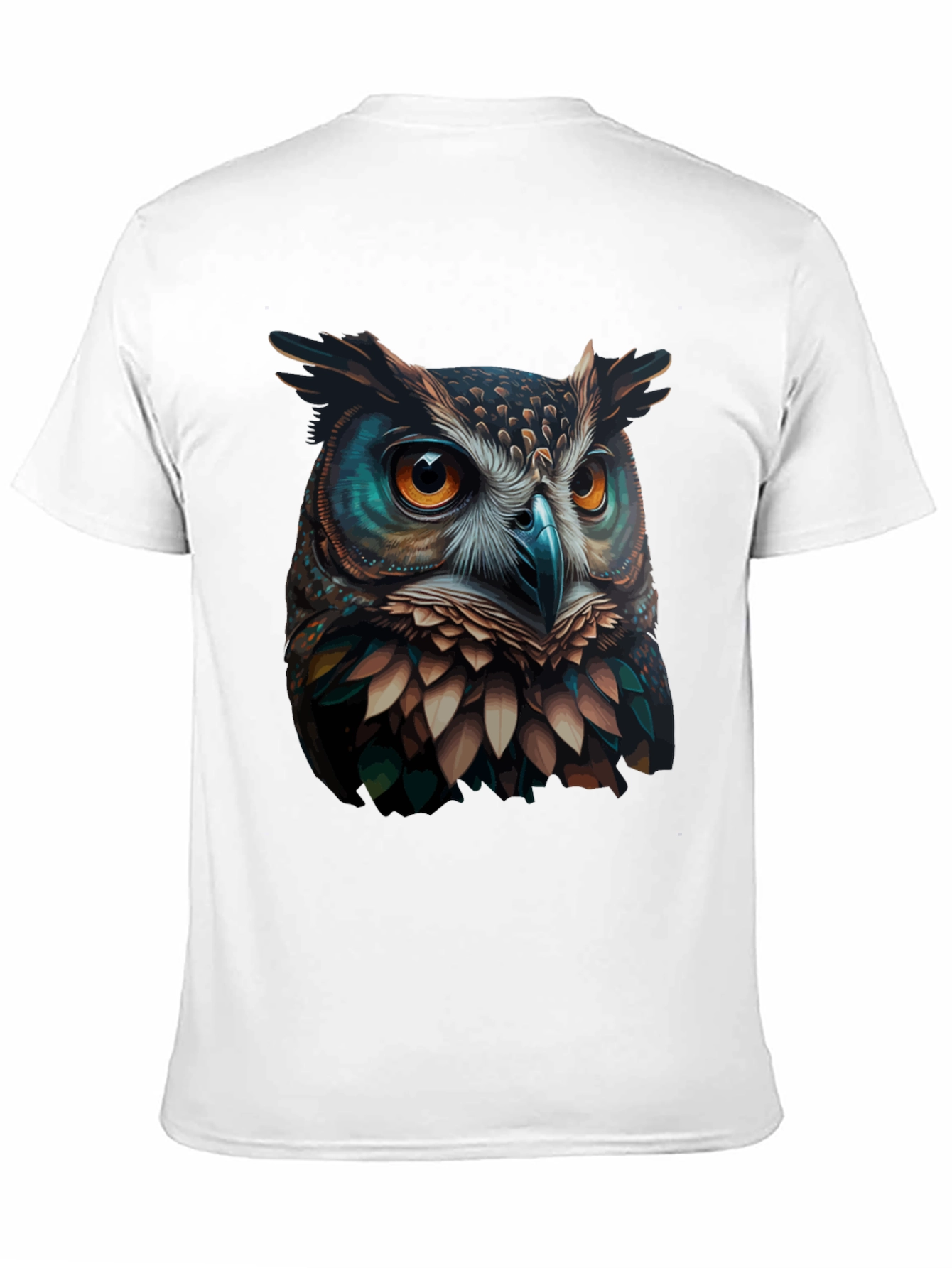 Owl Graphic Print Tee - Mens Black T-Shirt