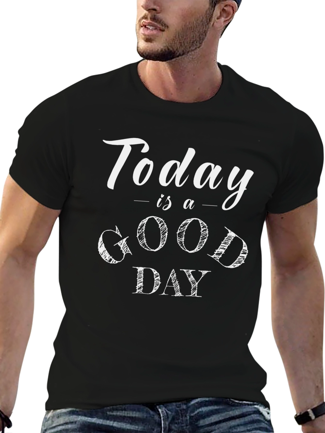 Today is a Good Day Graphic Tee - Black