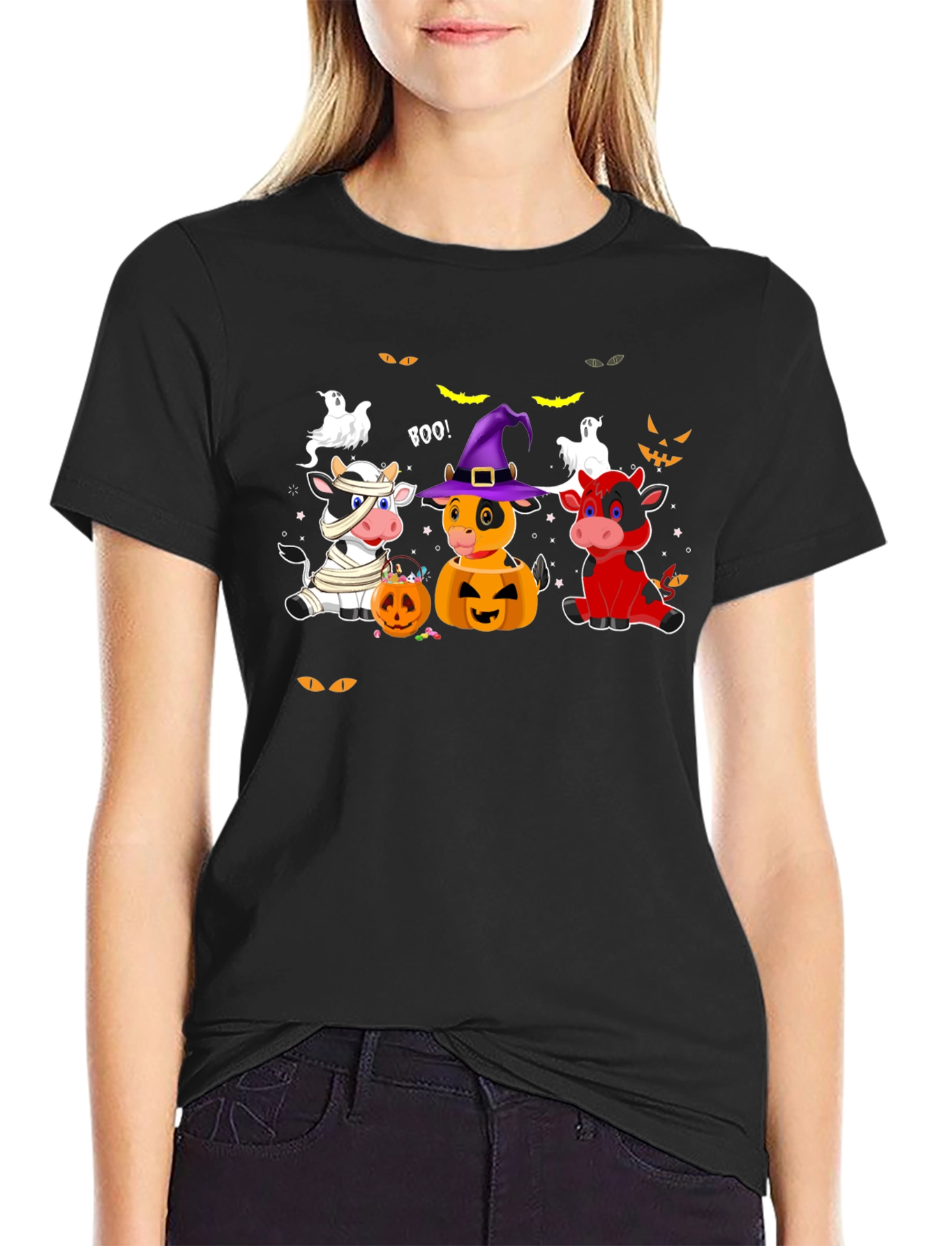Halloween Cow T-Shirt - Boo!