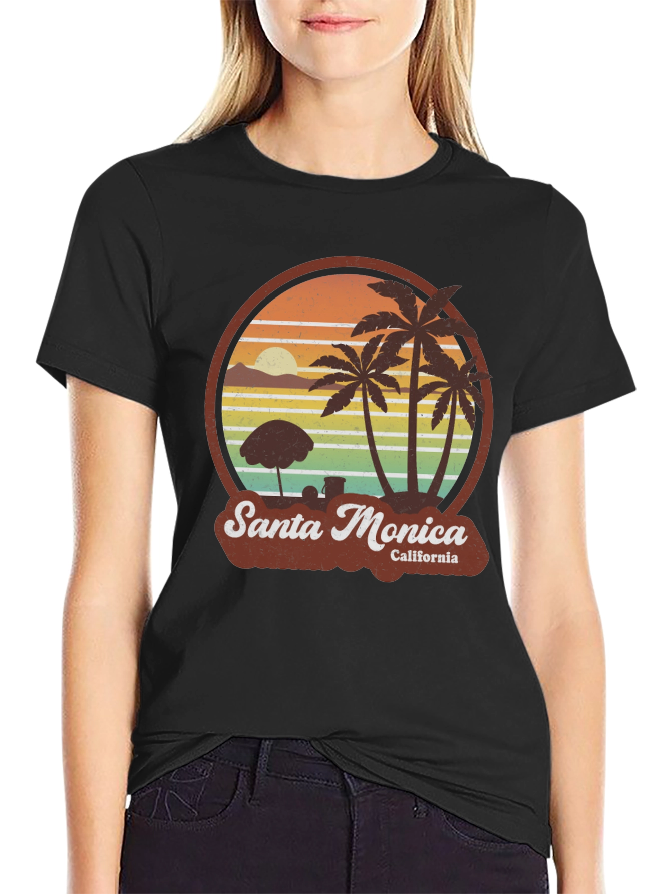 Santa Monica California Graphic T-Shirt