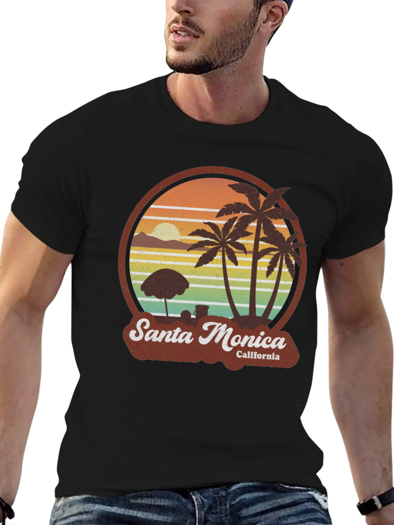 Santa Monica California Graphic T-Shirt