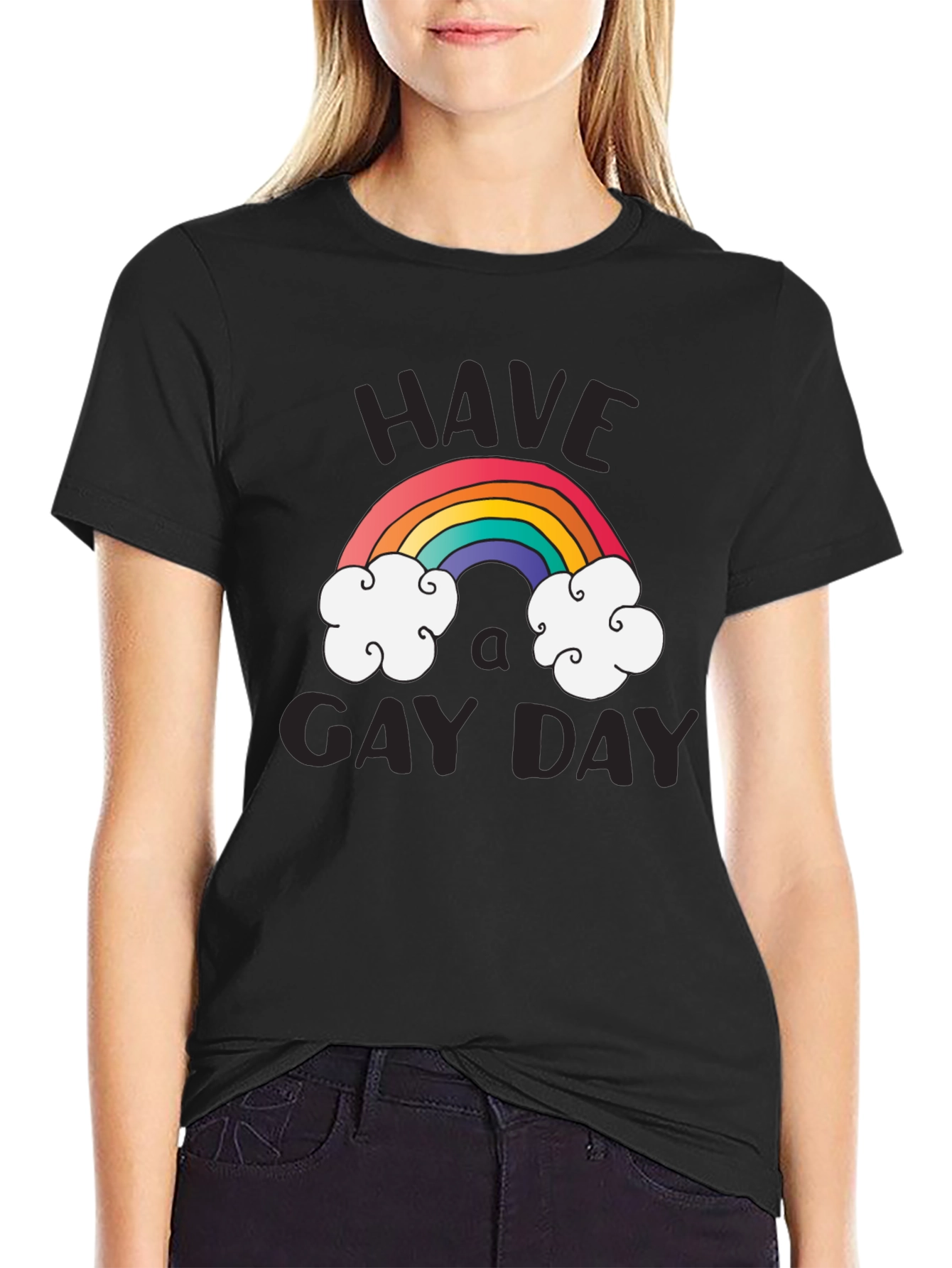 Have A Gay Day T-Shirt Rainbow Design