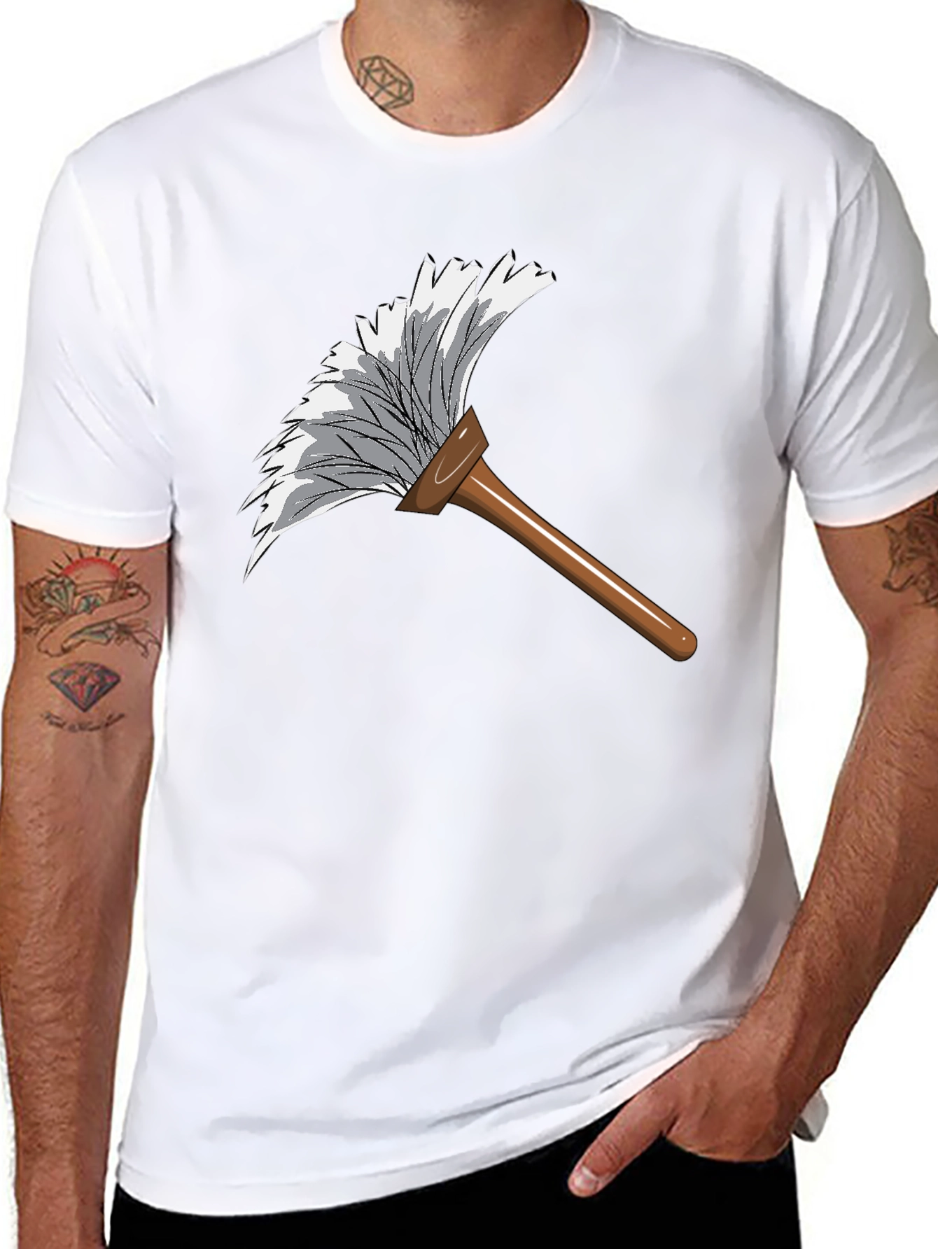 Duster Graphic Tee - Cleaning Humor T-Shirt