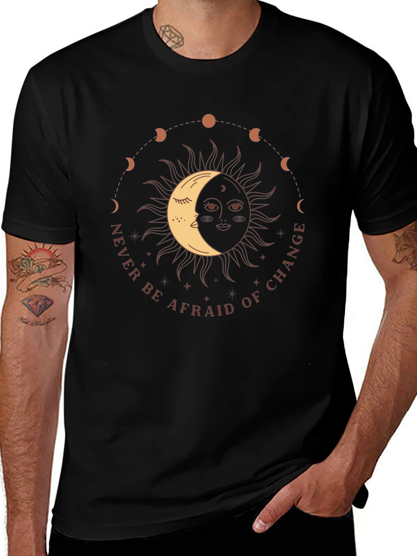 Sun & Moon Phases Graphic T-Shirt