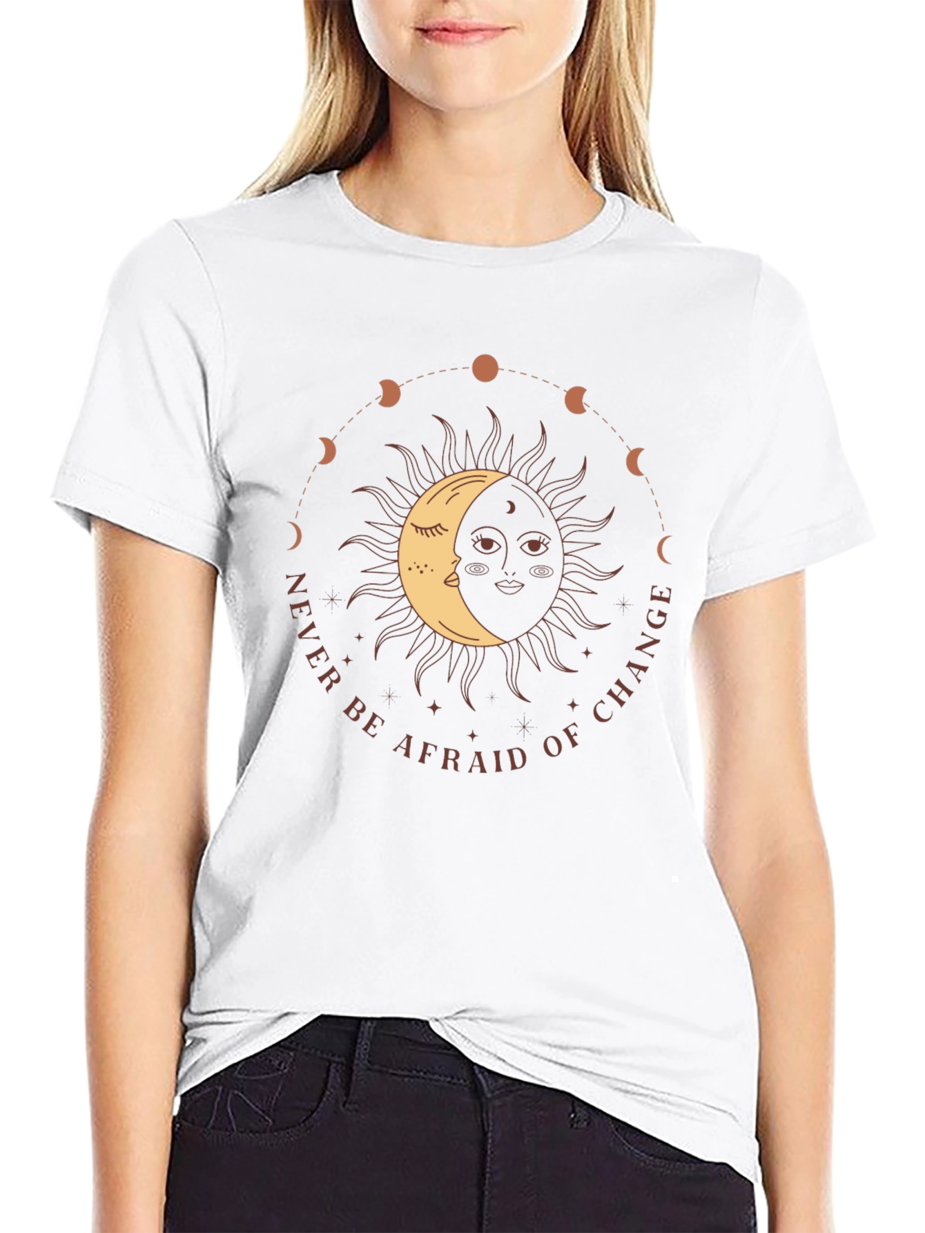 Sun & Moon Phases Graphic T-Shirt