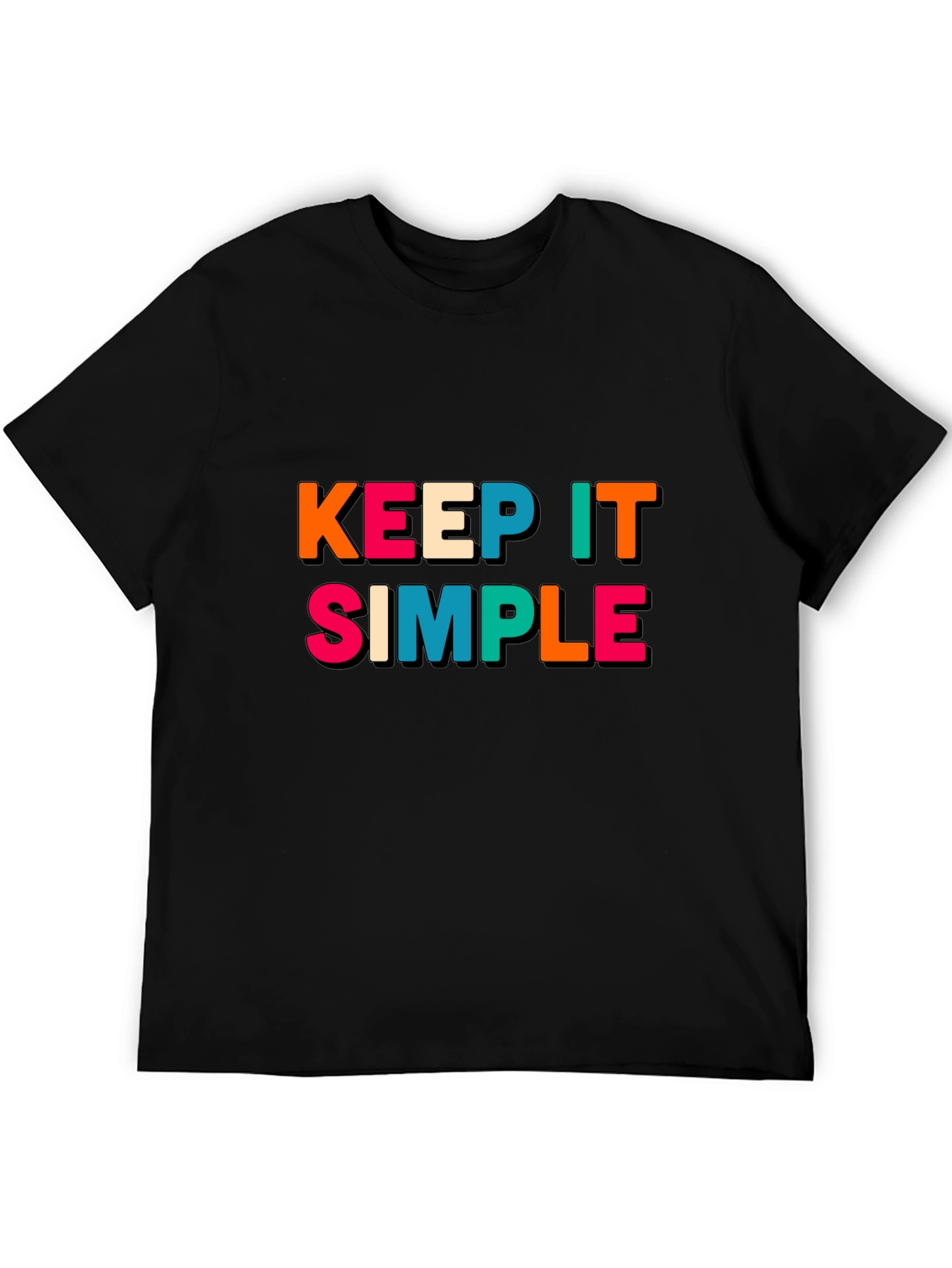 Keep It Simple Graphic Tee - Trendy Casual Wear
