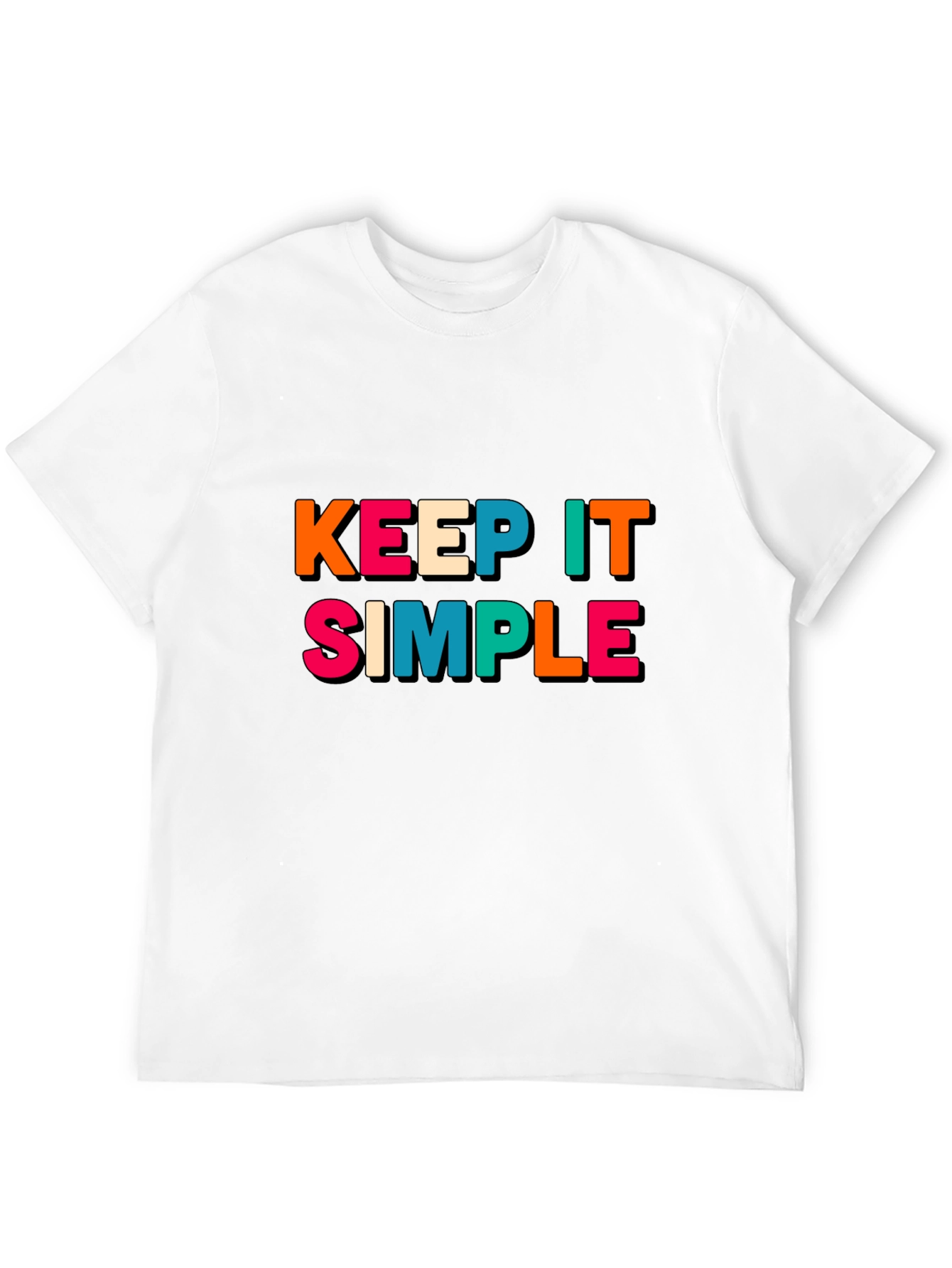 Keep It Simple Graphic Tee - Trendy Casual Wear
