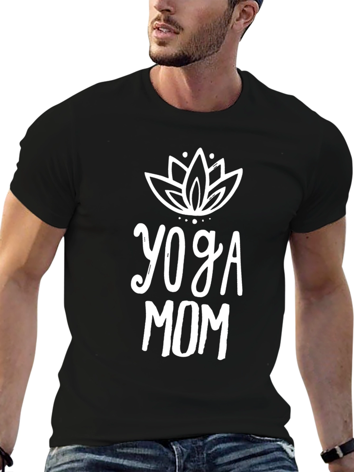 Yoga Mom T-Shirt - Lotus Flower Design