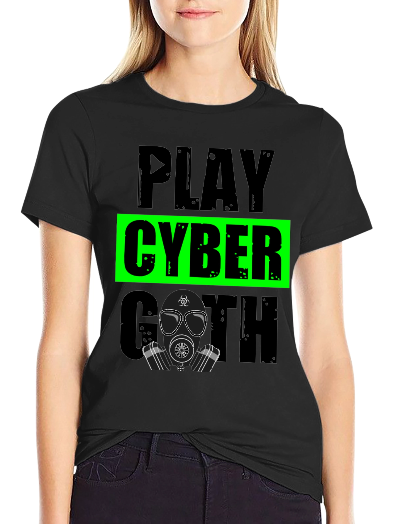 Play Cyber Goth T-Shirt - Black