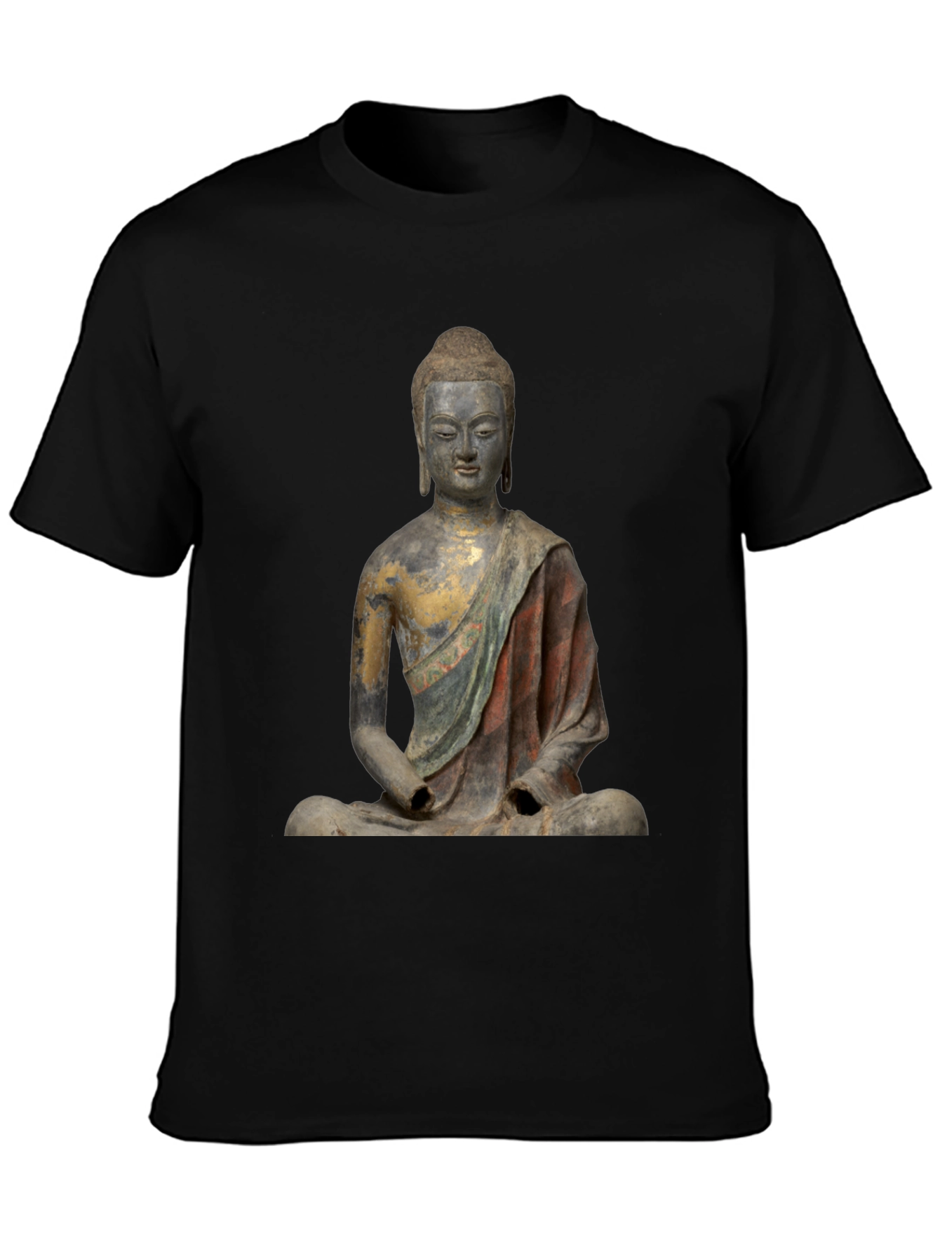 Buddha Statue T-Shirt - Unique Artistic Design