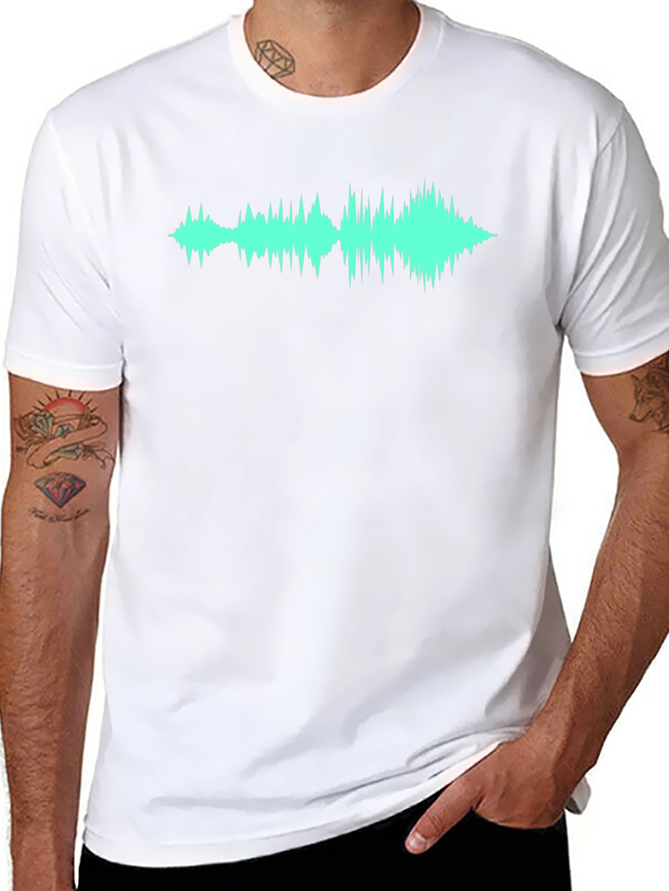 Sound Wave Graphic Tee - Modern Design