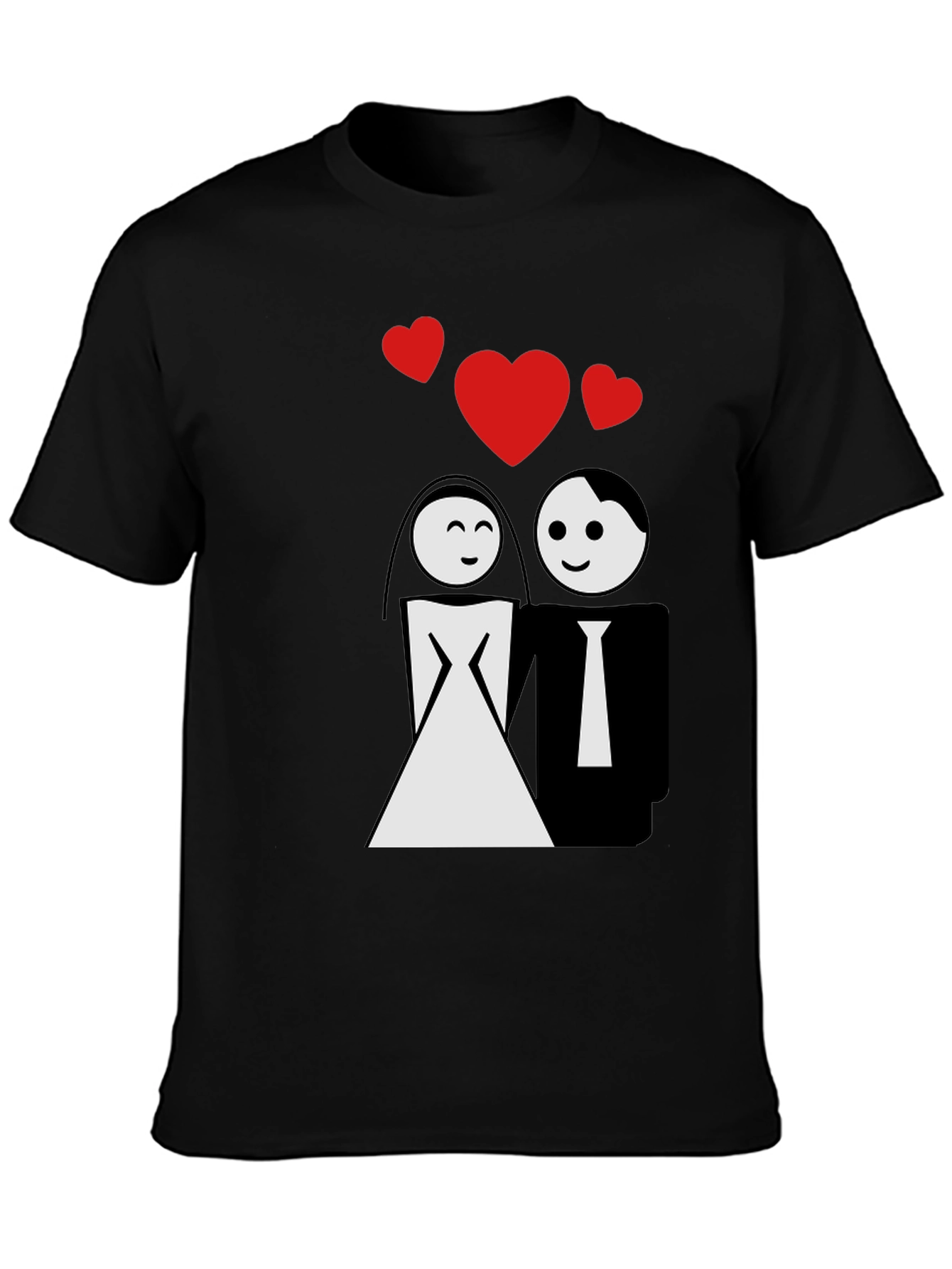 Bride & Groom Graphic T-Shirt - Wedding Love Tee