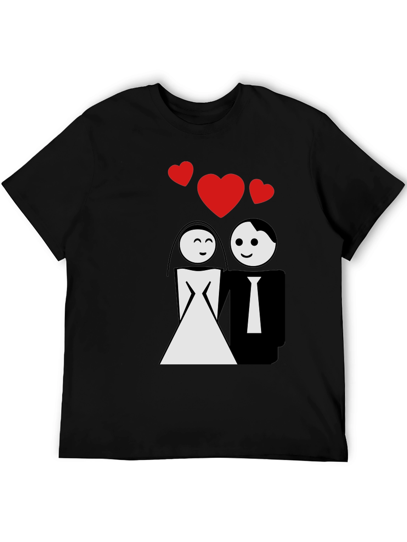 Bride & Groom Graphic T-Shirt - Wedding Love Tee