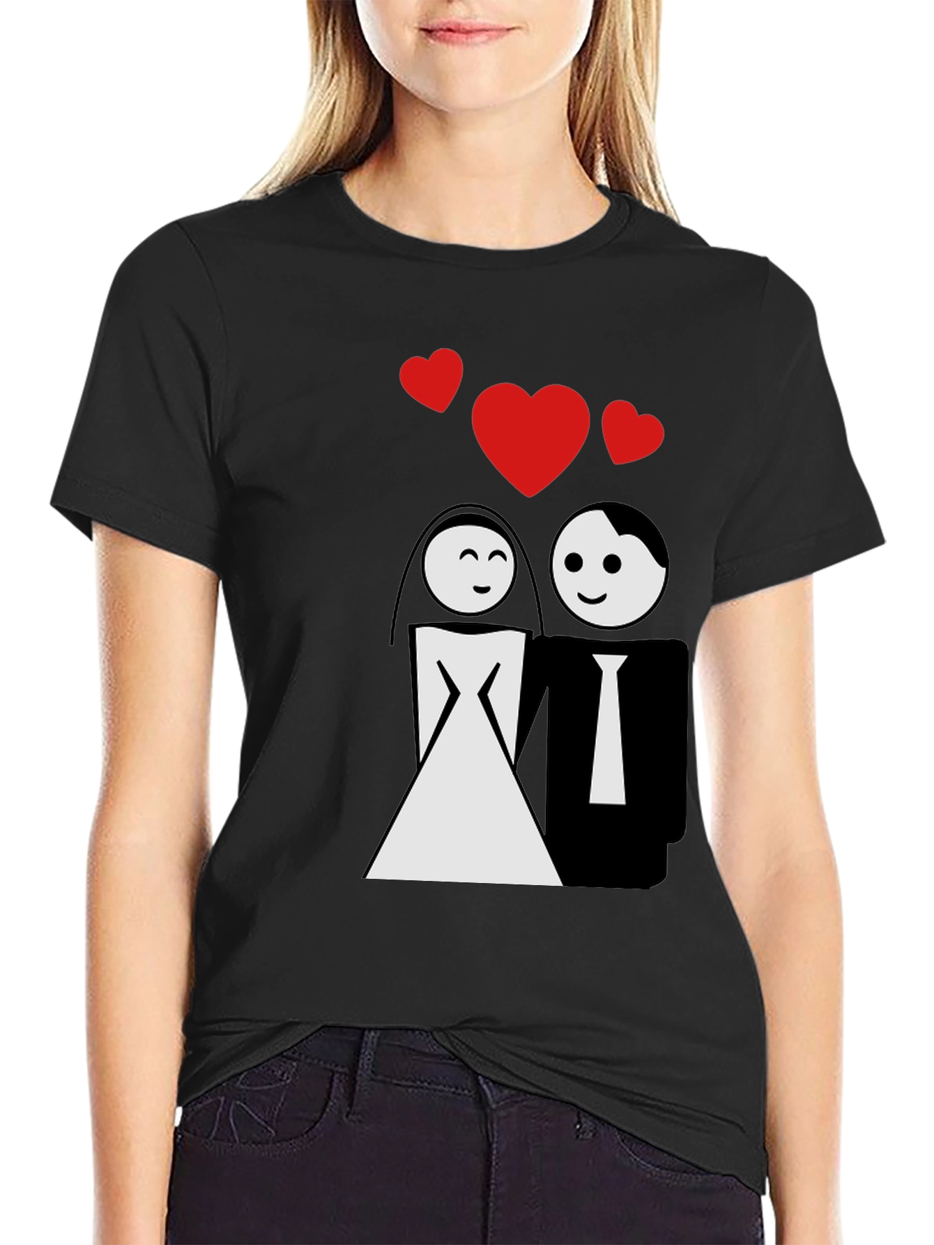 Bride & Groom Graphic T-Shirt - Wedding Love Tee
