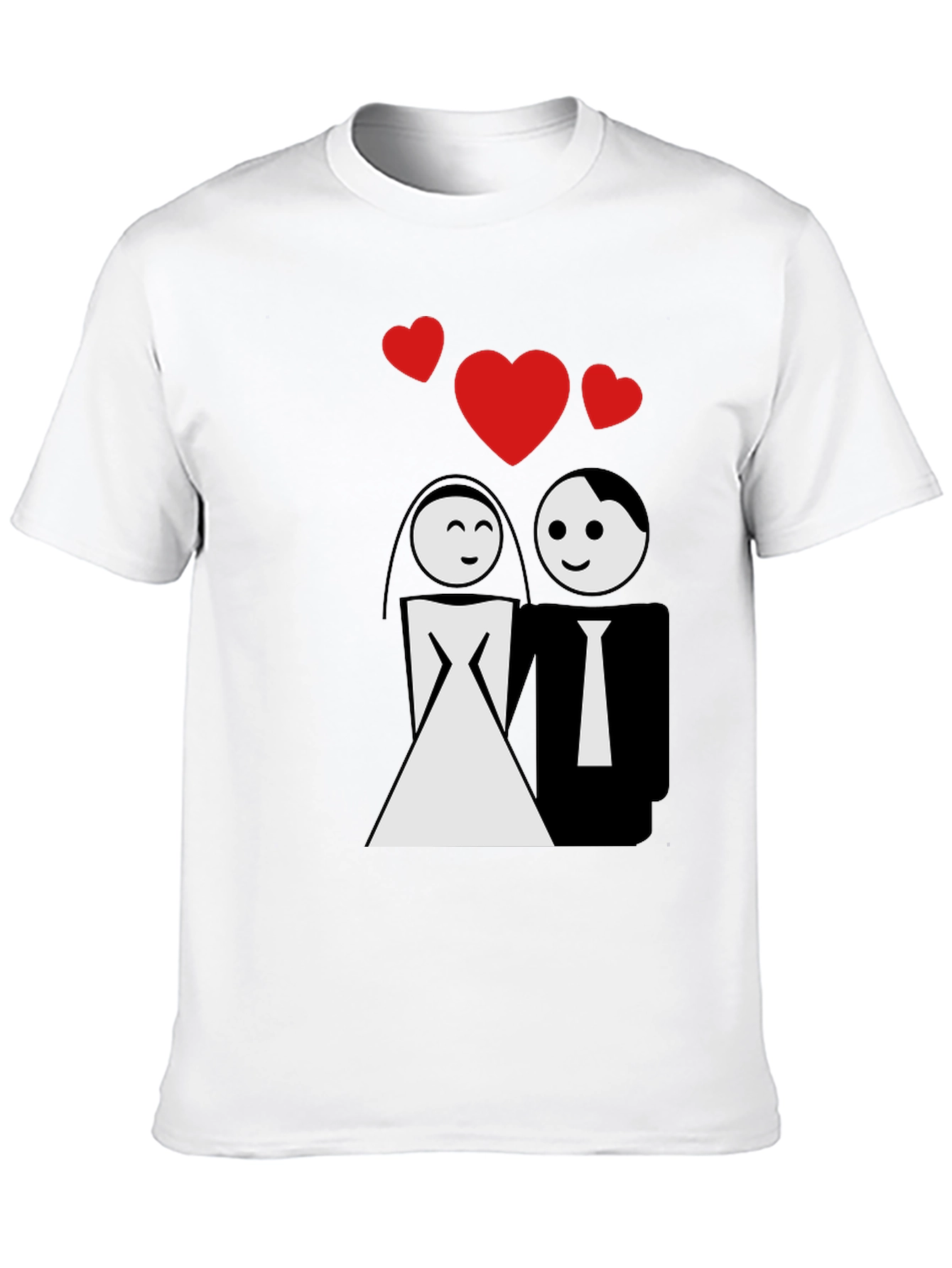 Bride & Groom Graphic T-Shirt - Wedding Love Tee