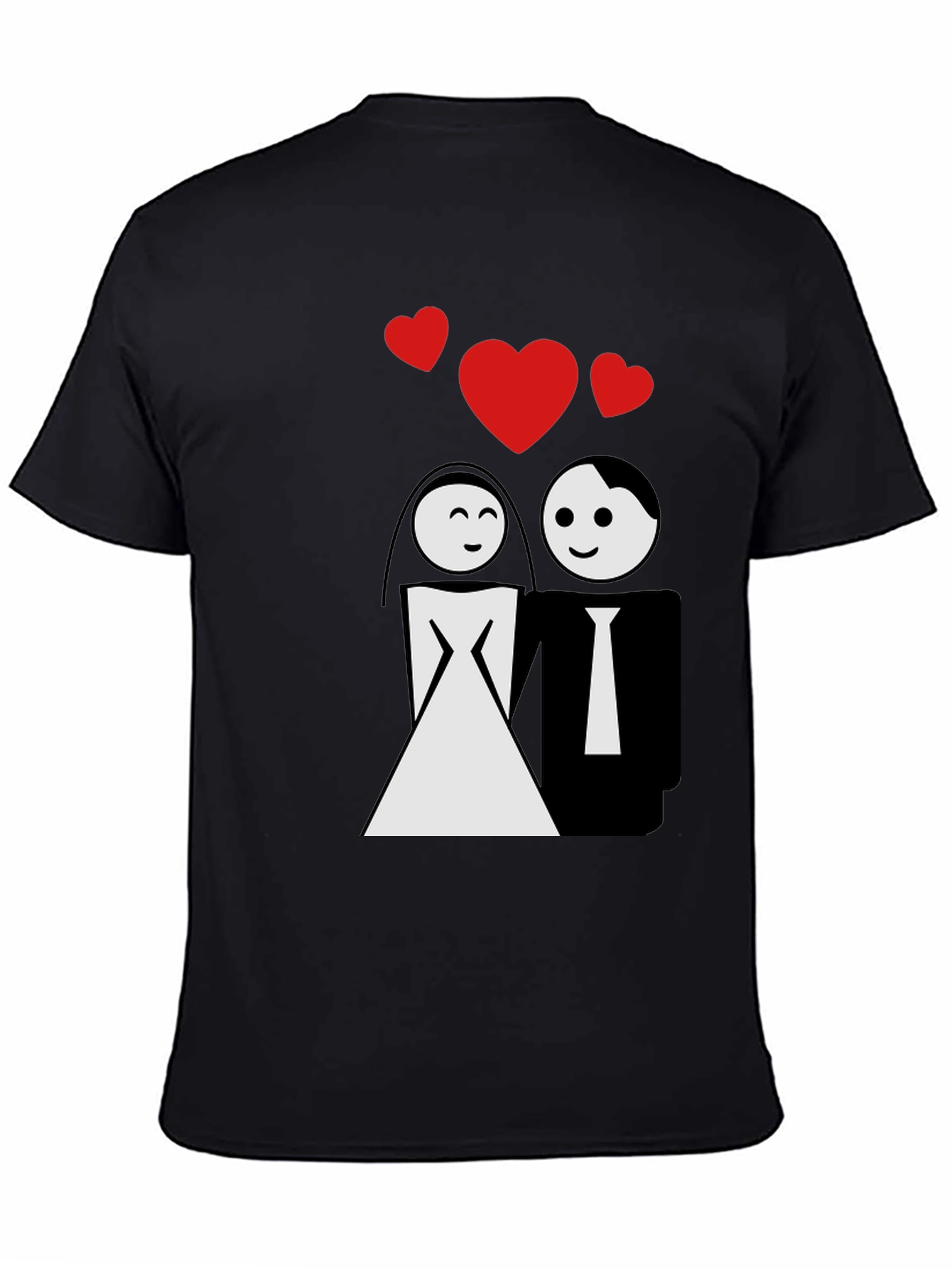 Bride & Groom Graphic T-Shirt - Wedding Love Tee