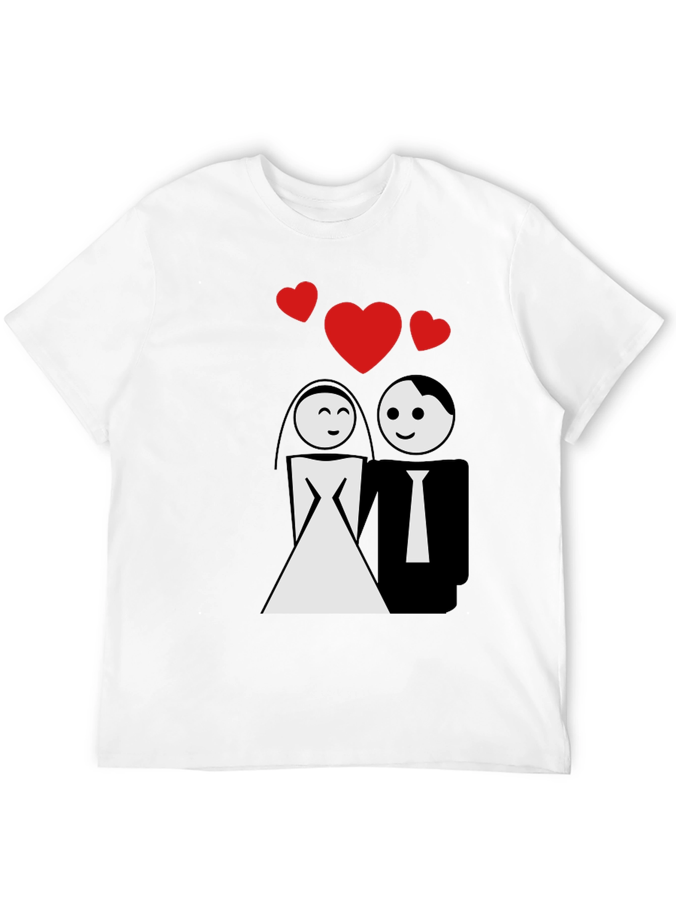 Bride & Groom Graphic T-Shirt - Wedding Love Tee