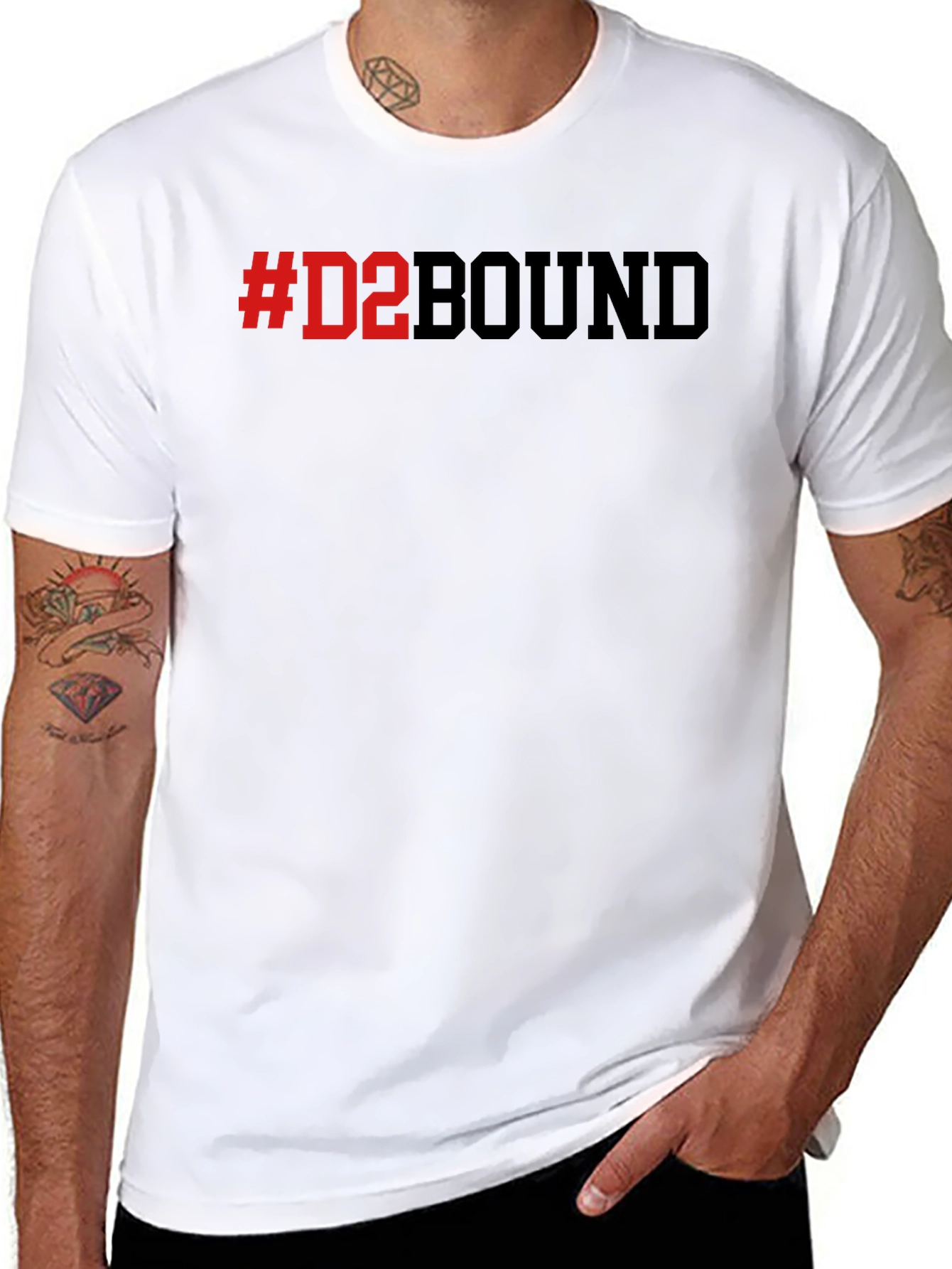 #D2BOUND Black T-Shirt - Collegiate Athlete Pride
