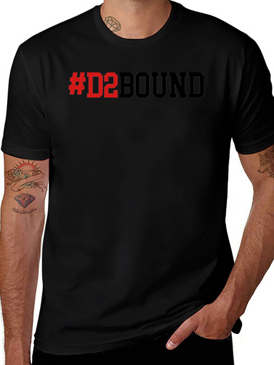 #D2BOUND Black T-Shirt - Collegiate Athlete Pride