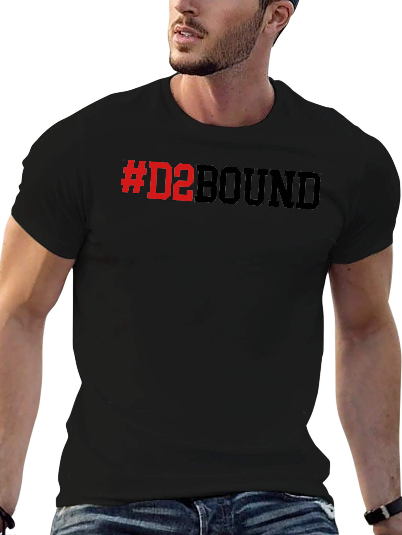 #D2BOUND Black T-Shirt - Collegiate Athlete Pride
