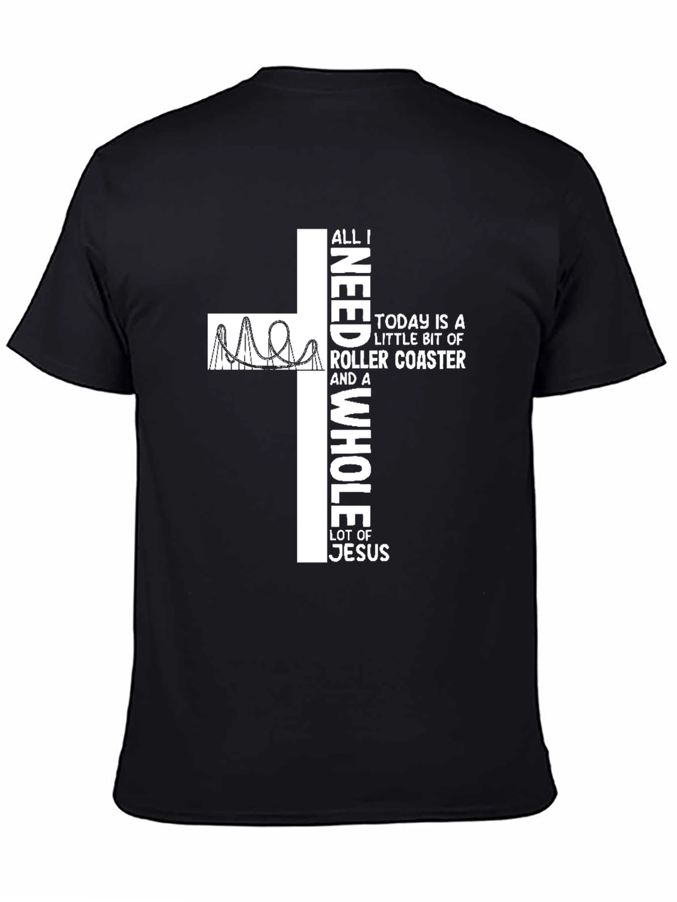 Roller Coaster & Jesus Graphic Tee