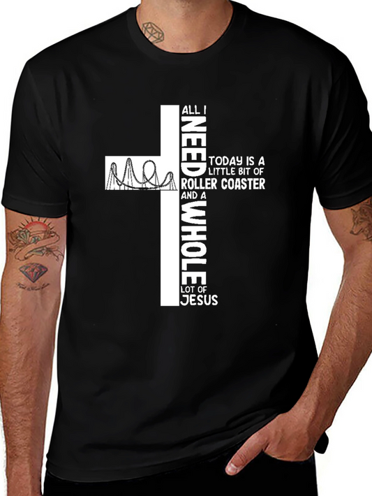 Roller Coaster & Jesus Graphic Tee