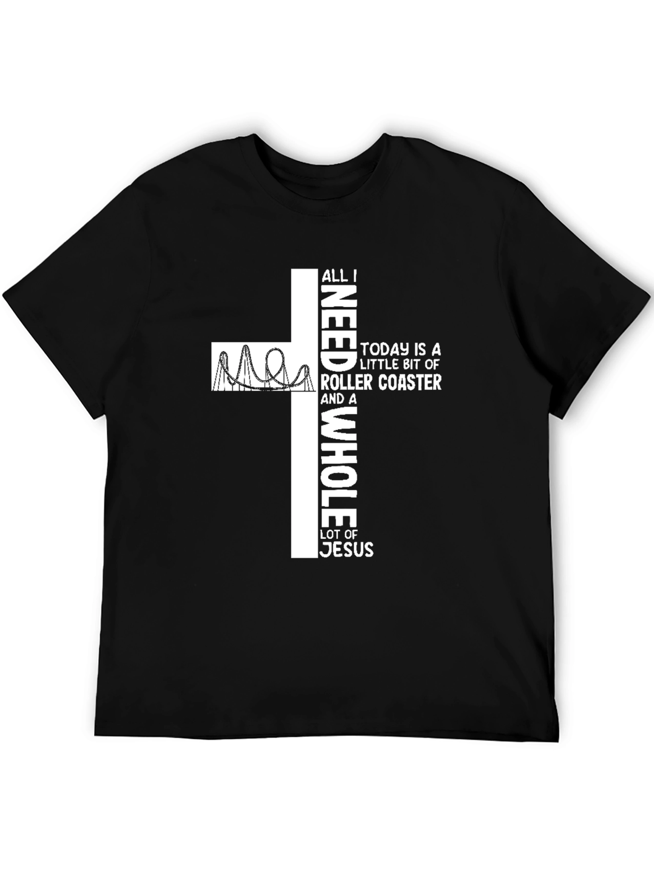 Roller Coaster & Jesus Graphic Tee