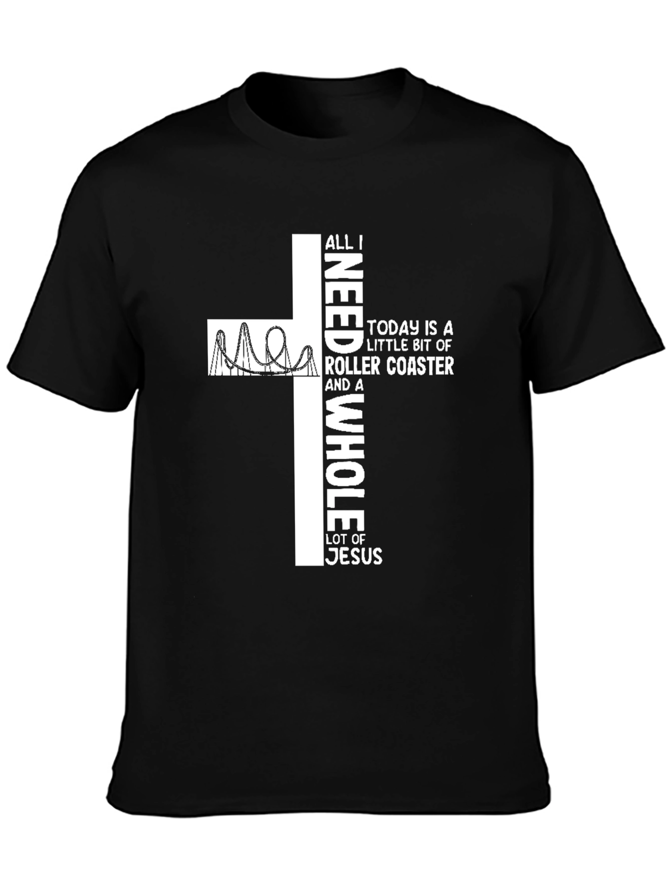 Roller Coaster & Jesus Graphic Tee