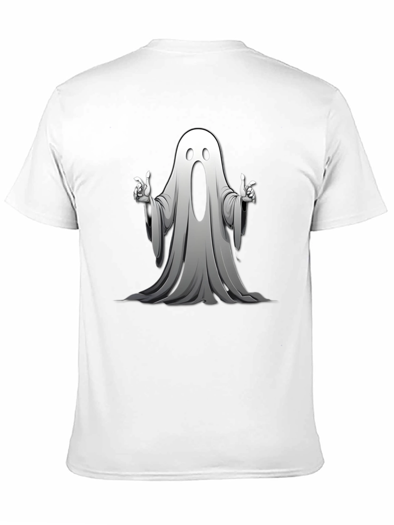 Spooky Ghost Graphic T-Shirt - Halloween Fun!