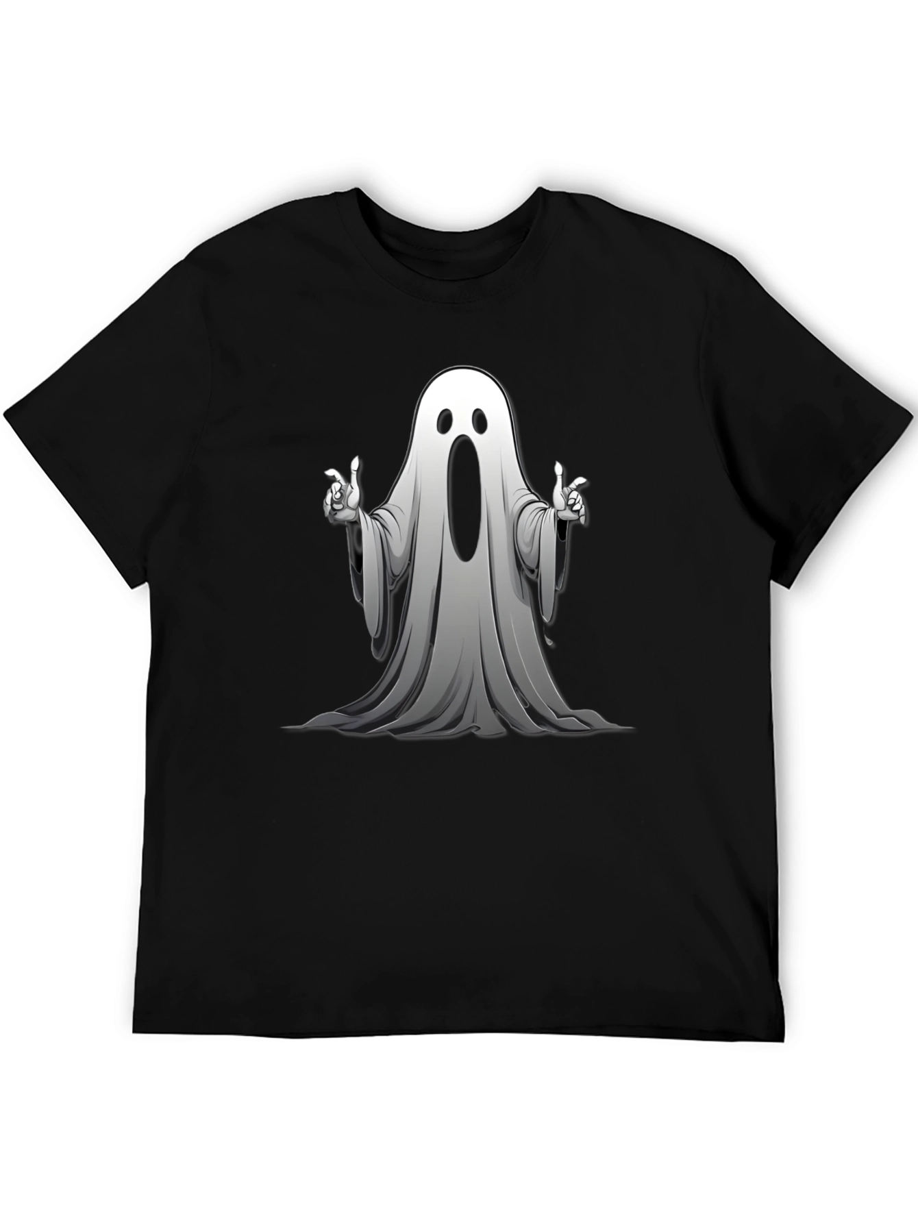 Spooky Ghost Graphic T-Shirt - Halloween Fun!