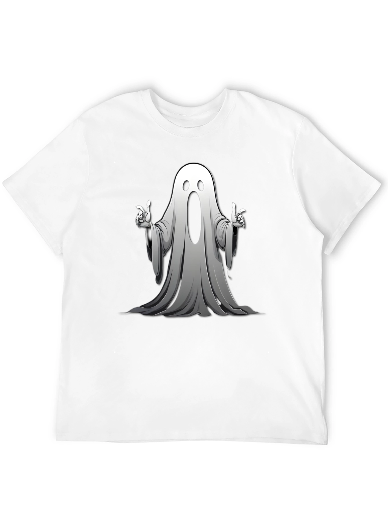 Spooky Ghost Graphic T-Shirt - Halloween Fun!
