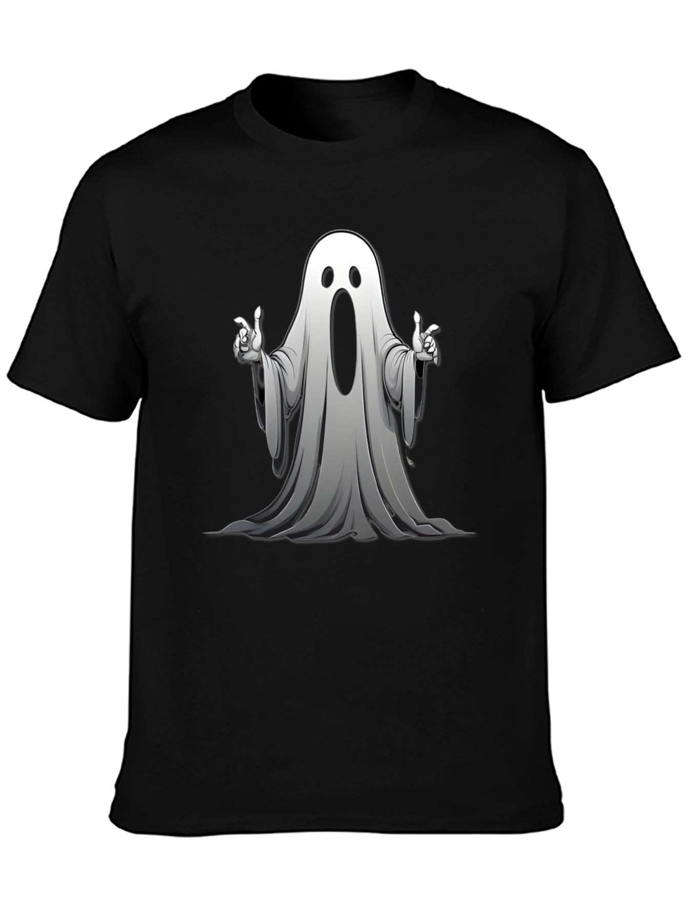 Spooky Ghost Graphic T-Shirt - Halloween Fun!