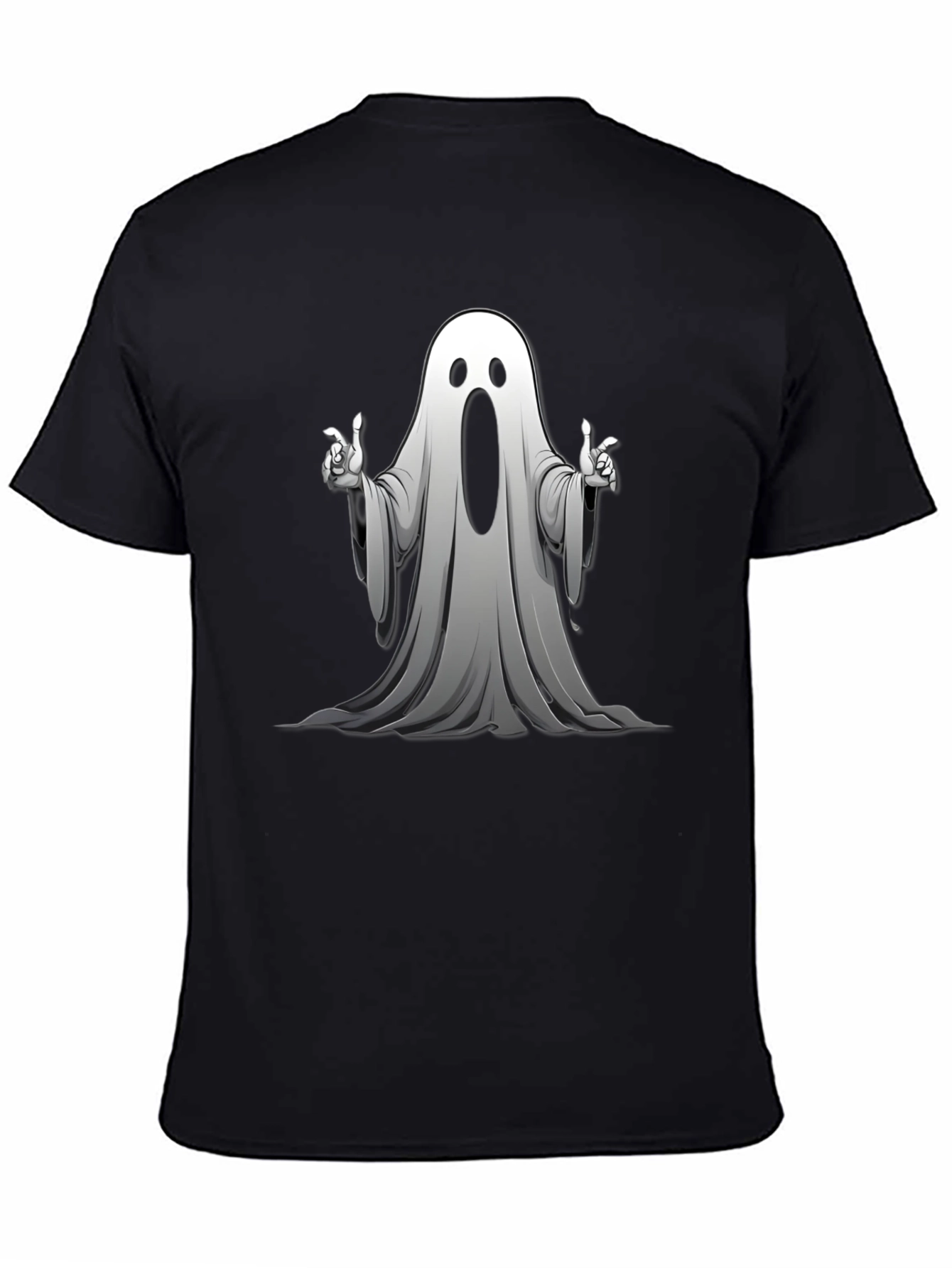 Spooky Ghost Graphic T-Shirt - Halloween Fun!