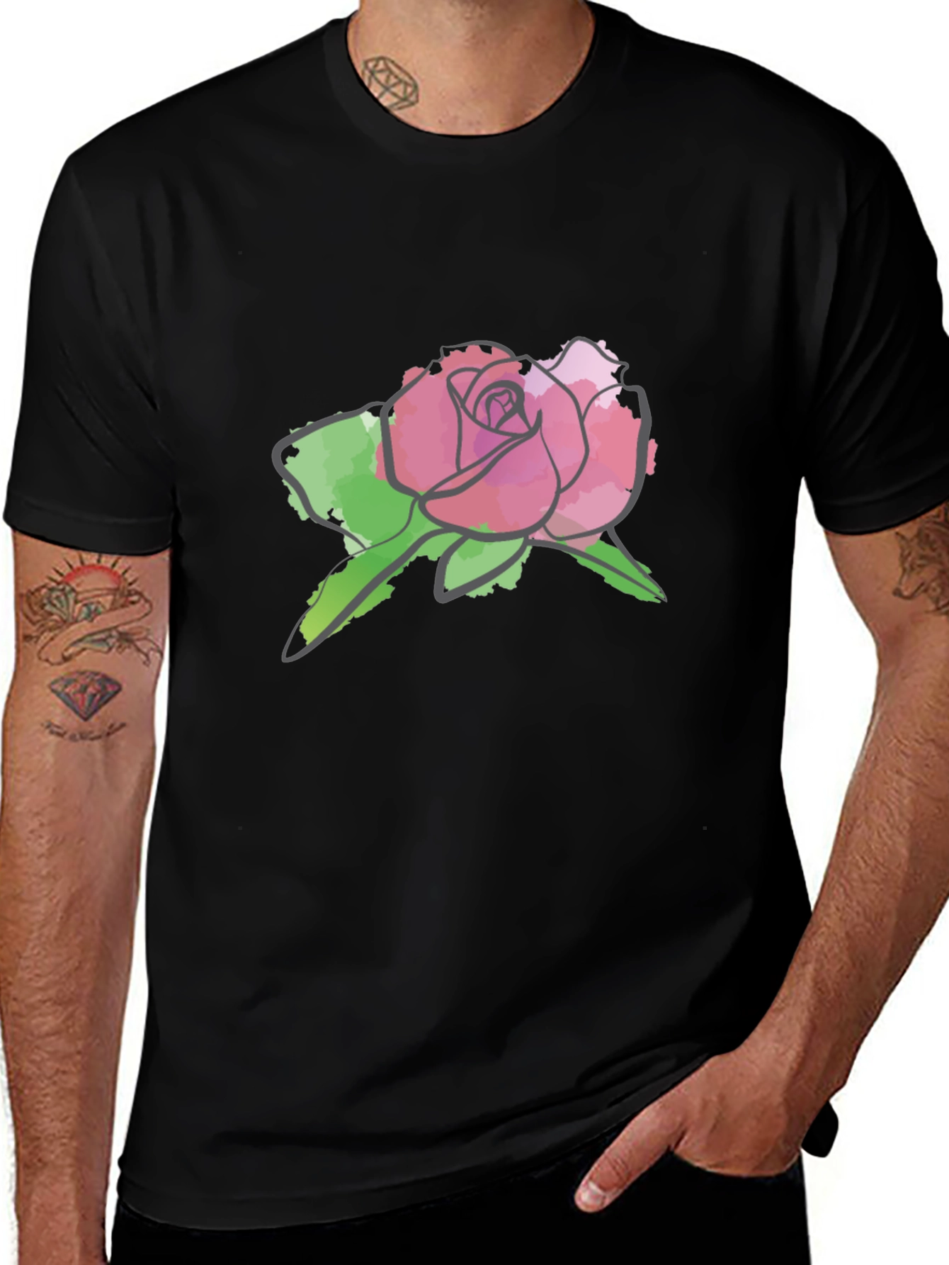 Rose Graphic T-Shirt - Stylish & Comfortable