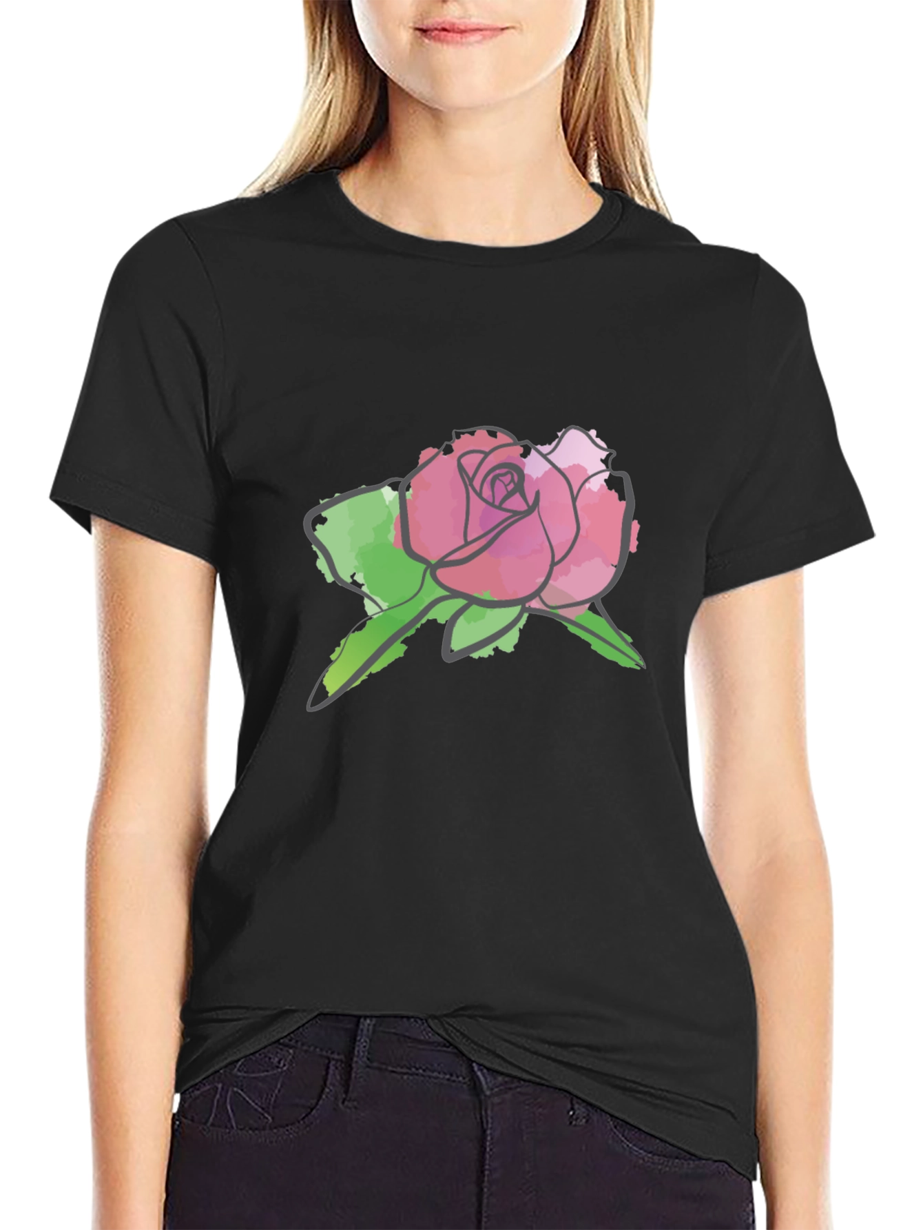 Rose Graphic T-Shirt - Stylish & Comfortable