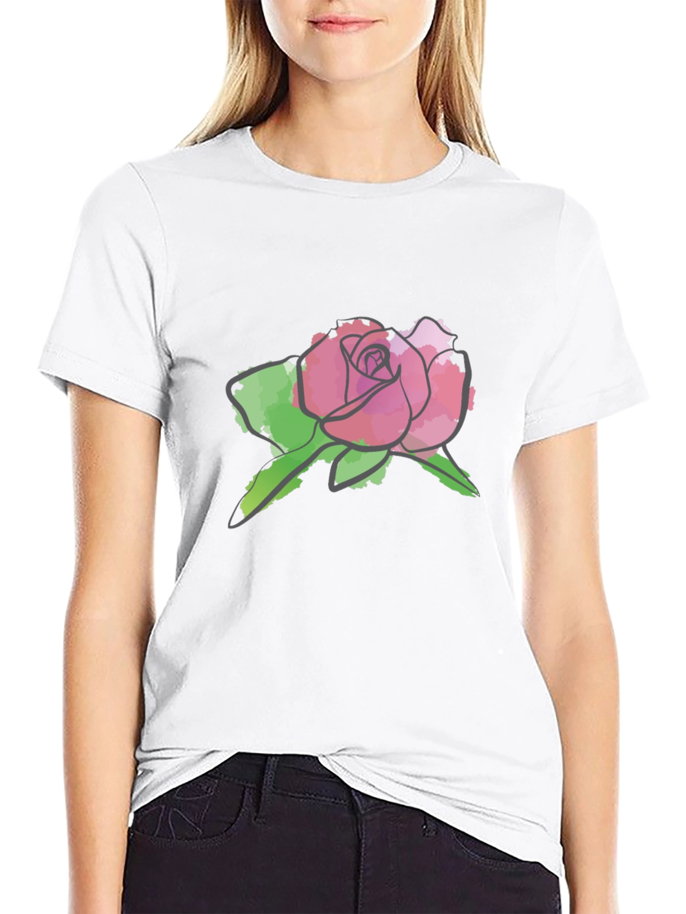 Rose Graphic T-Shirt - Stylish & Comfortable