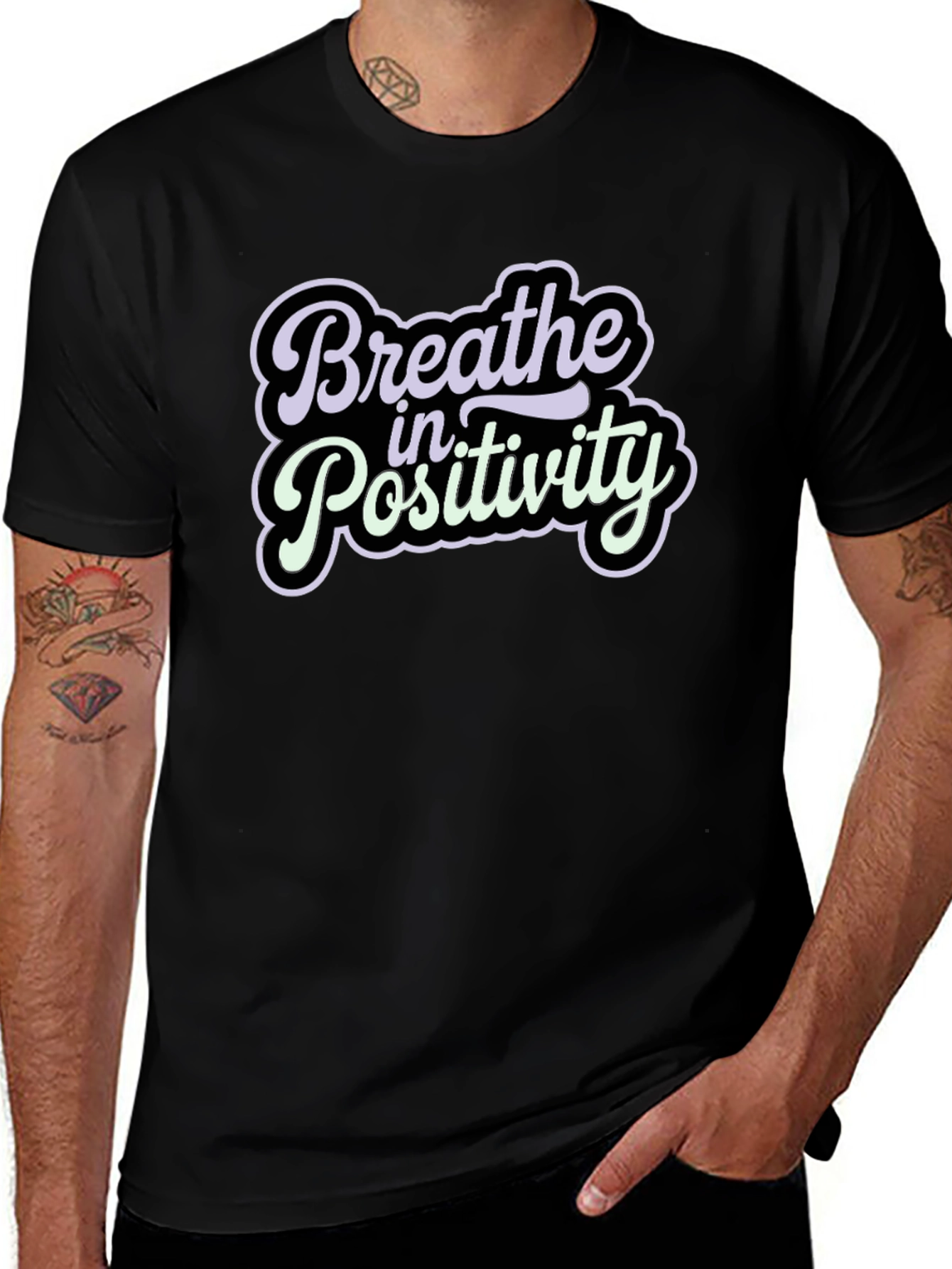 Breathe in Positivity Graphic T-Shirt