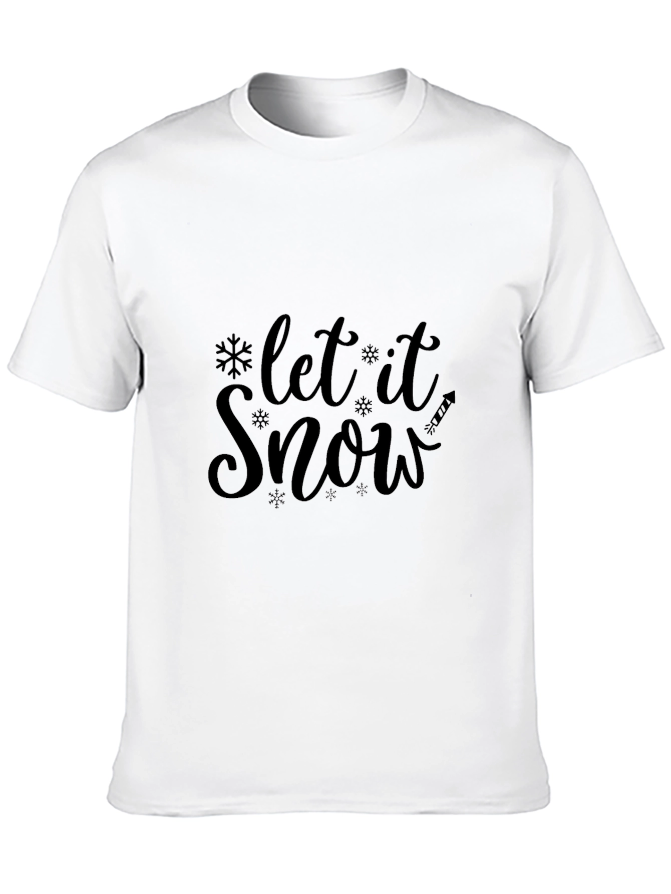 Let It Snow Graphic Print Crew Neck Tee