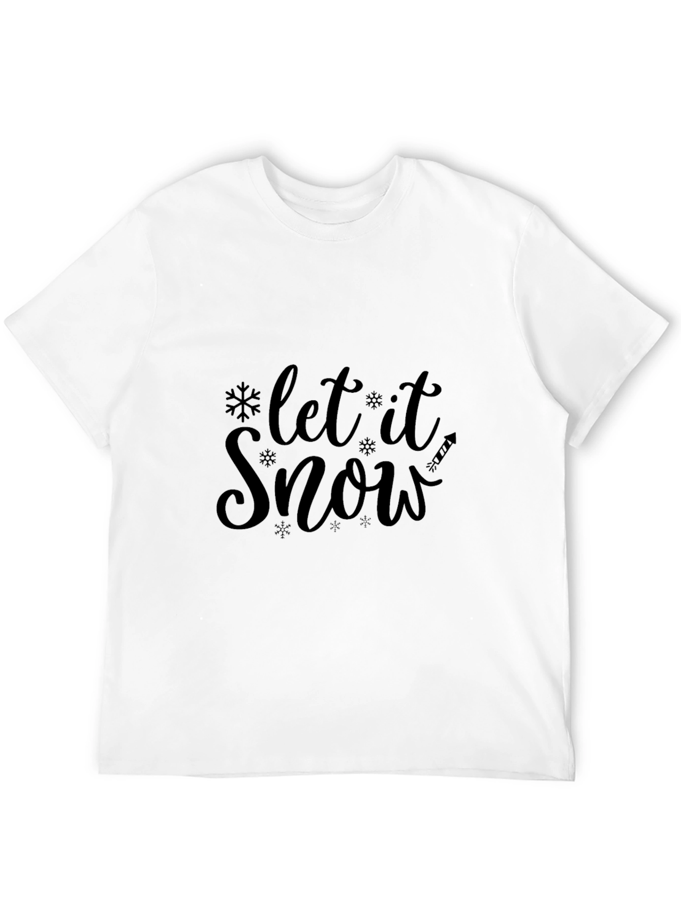 Let It Snow Graphic Print Crew Neck Tee