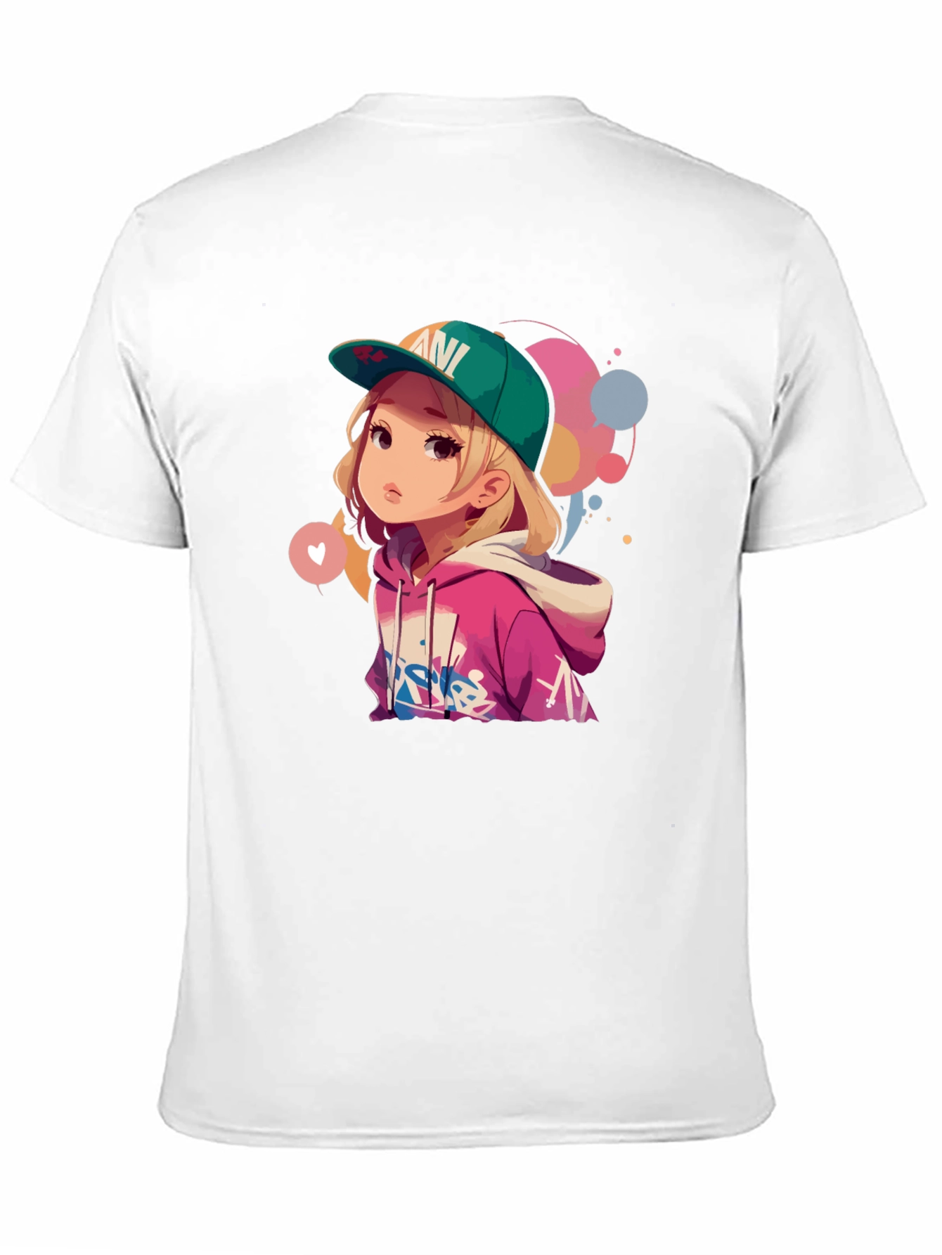 Anime Girl Graphic Tee - Stylish Black T-Shirt