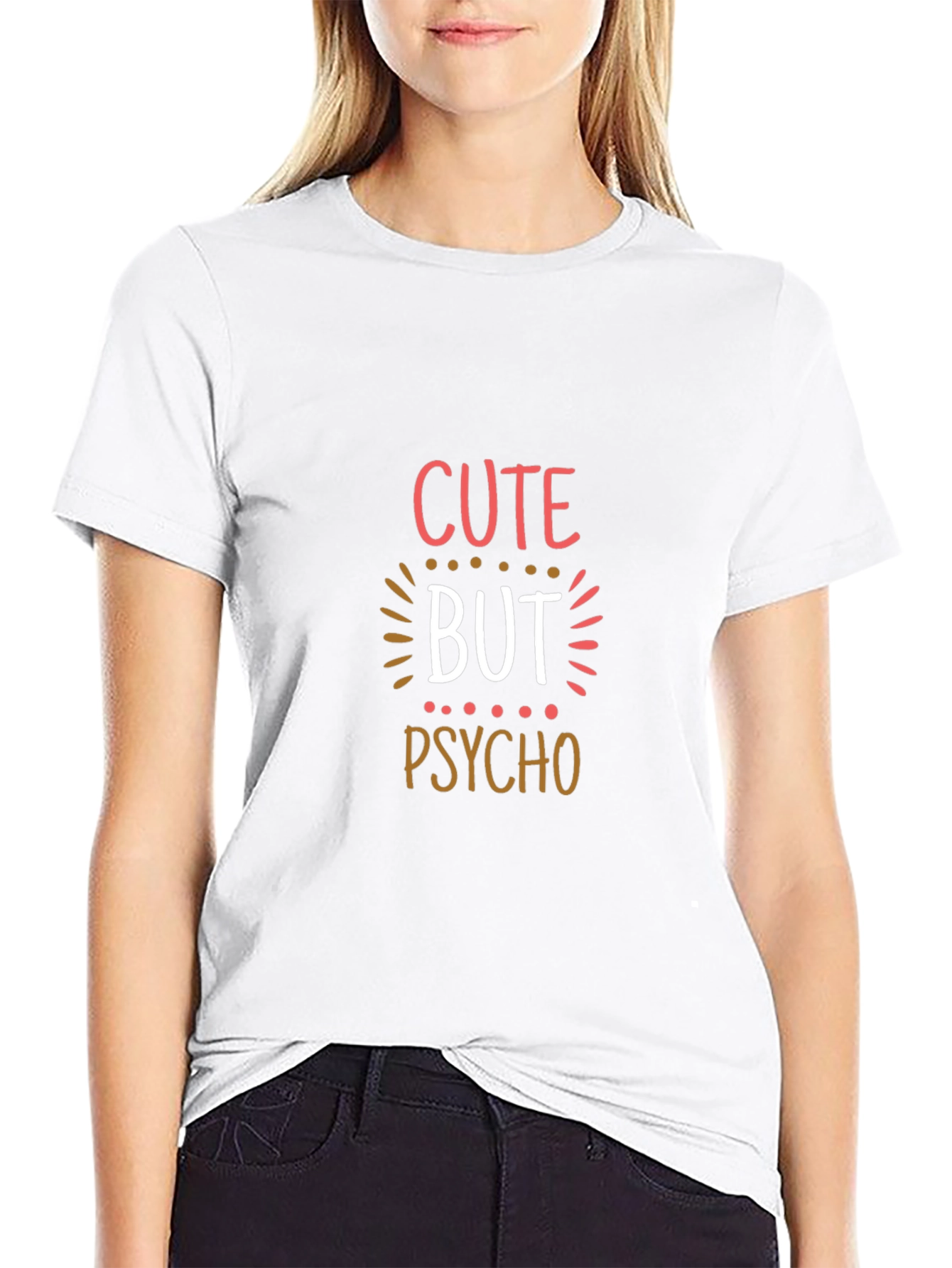 Cute But Psycho Graphic Tee - Black T-Shirt