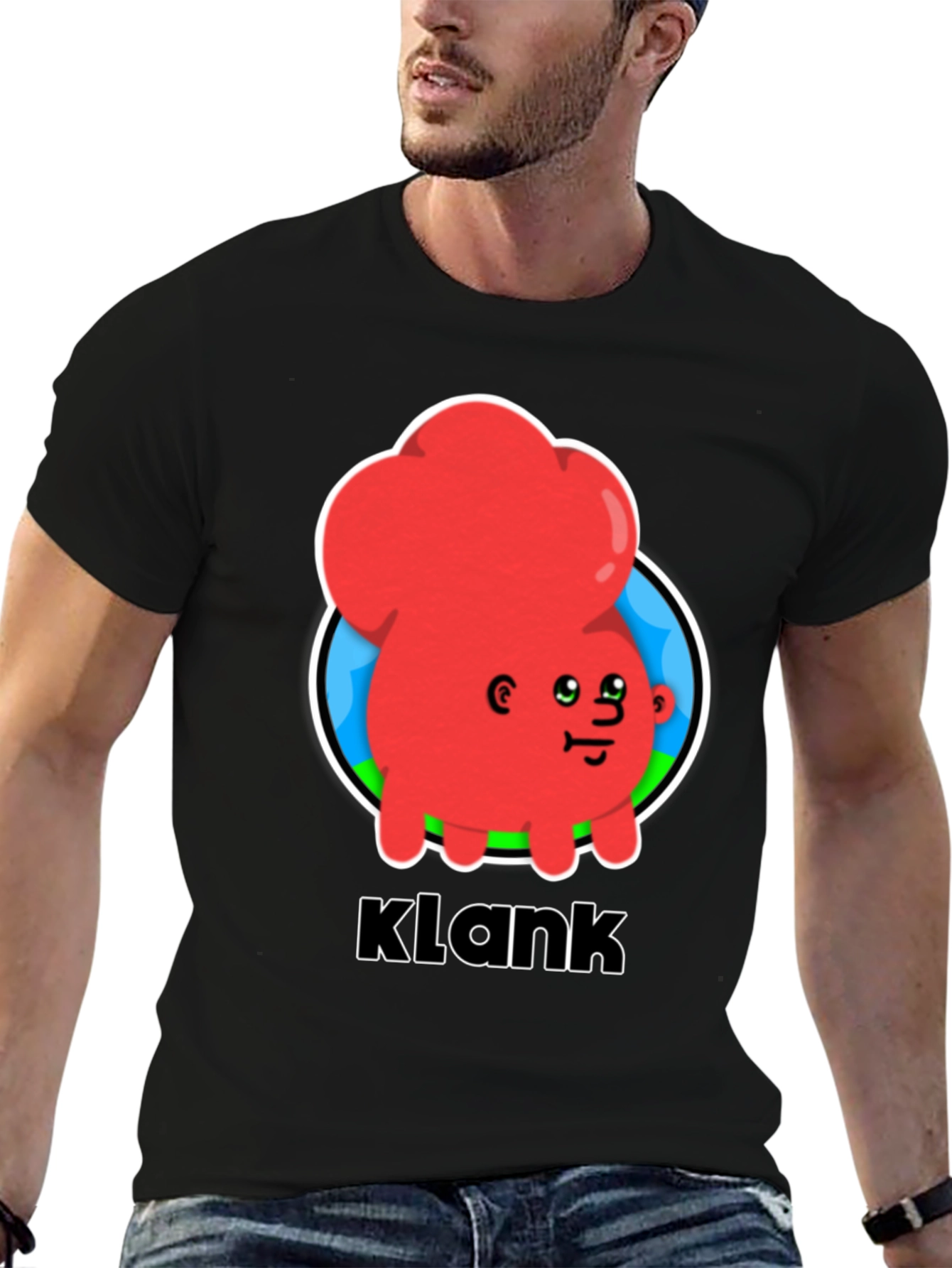 Klank Cartoon Graphic Black T-Shirt