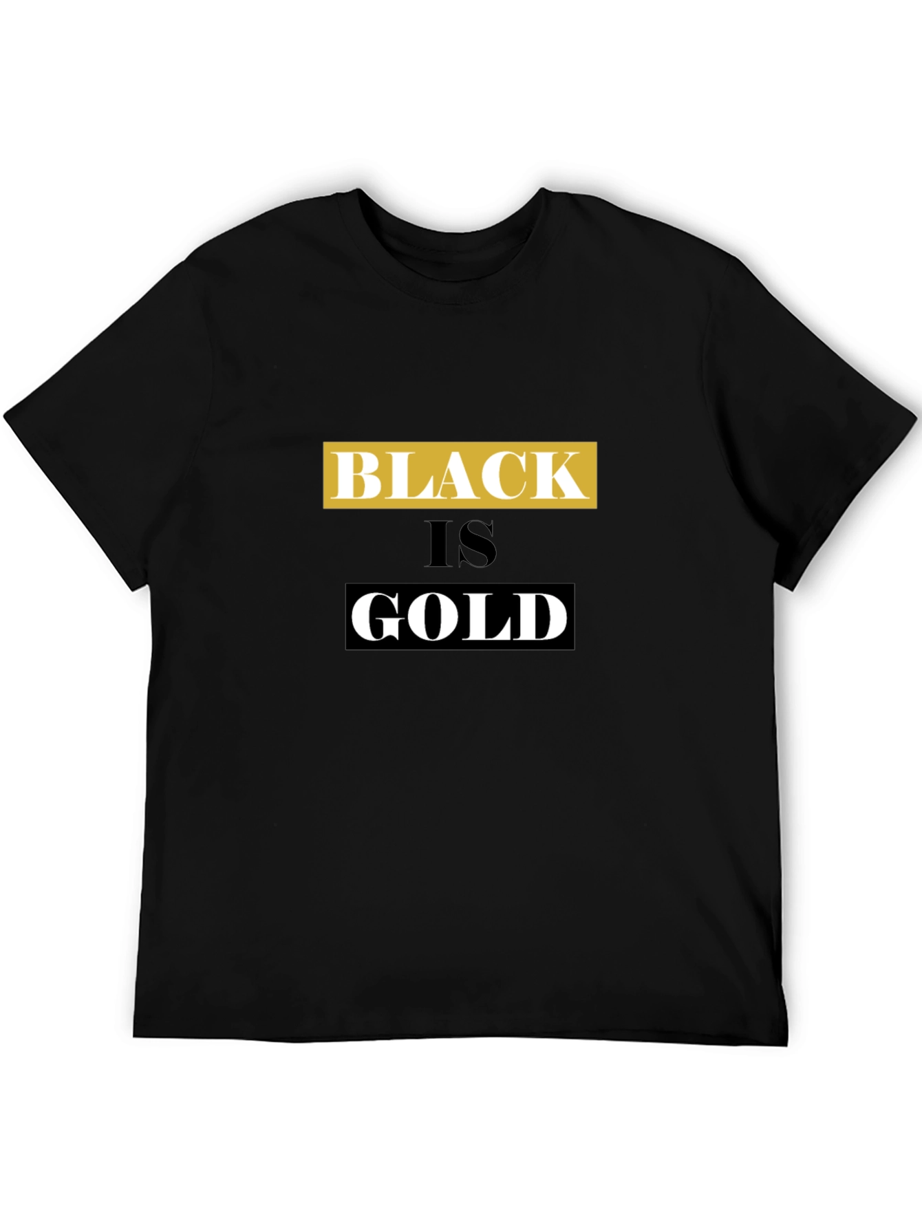 Black is Gold Graphic Tee - Stylish Mens T-Shirt